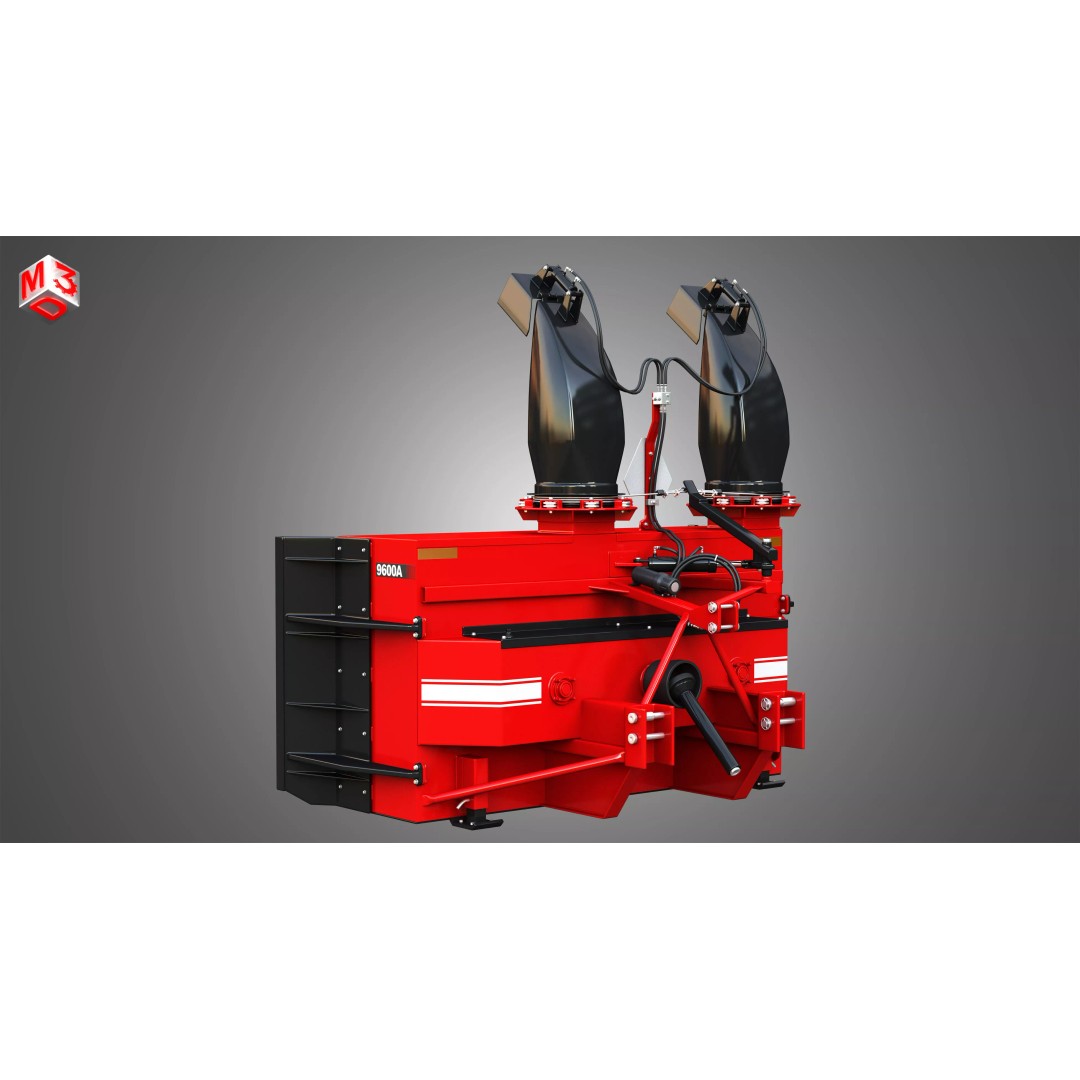 9600A Snow Blower Tractor Attachment 3D Model – High Poly PBR Asset, FBX - View 5