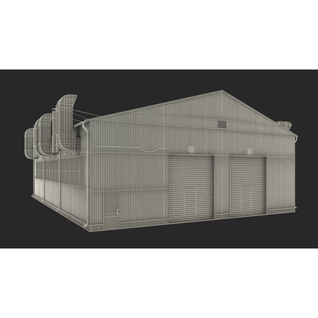 Industrial Workshop Building 3D Model – High Quality PBR Asset, FBX - View 17