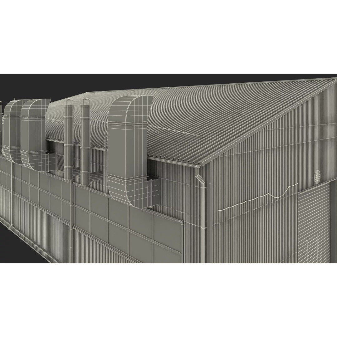 Industrial Workshop Building 3D Model – High Quality PBR Asset, FBX - View 20