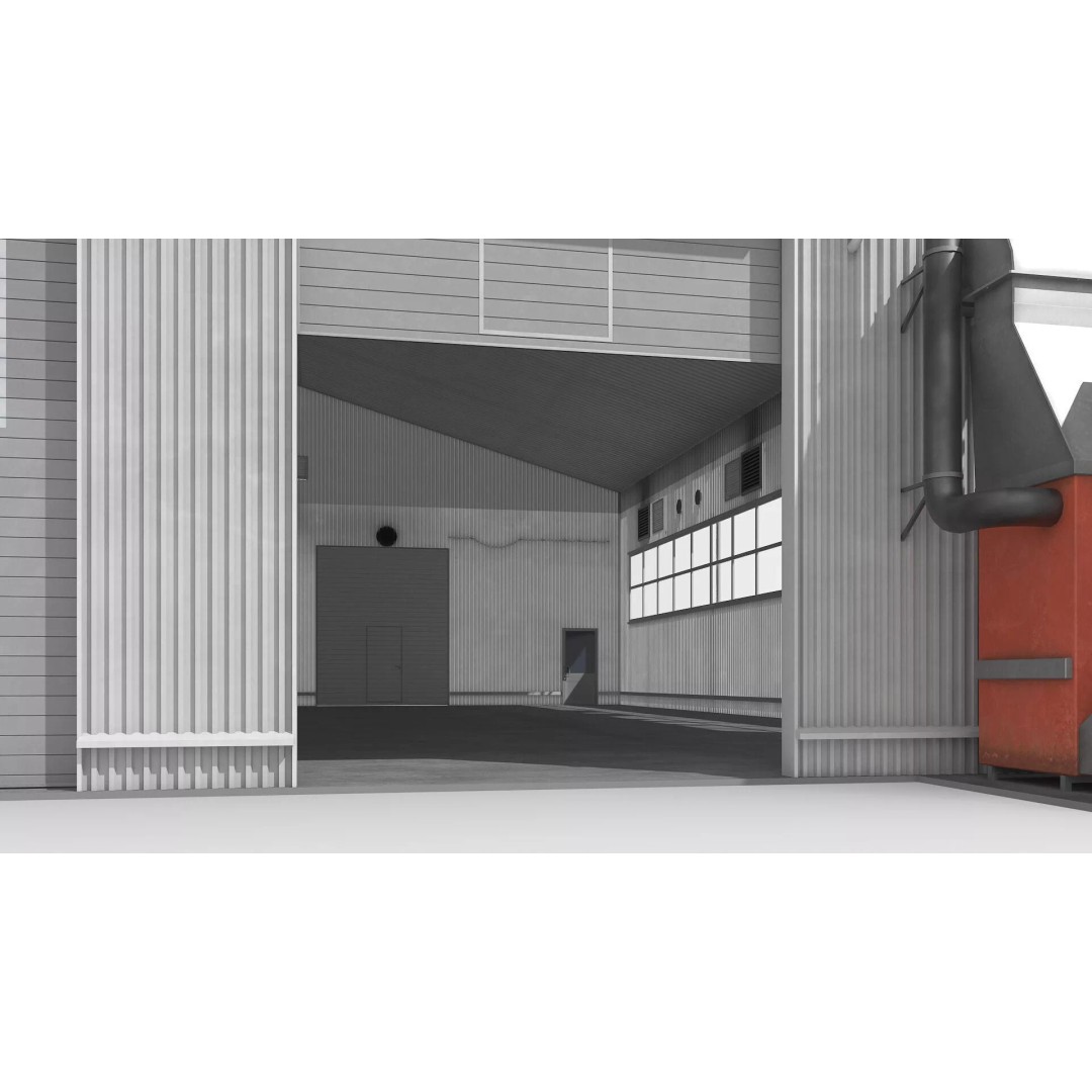 Industrial Workshop Building 3D Model – High Quality PBR Asset, FBX - View 5