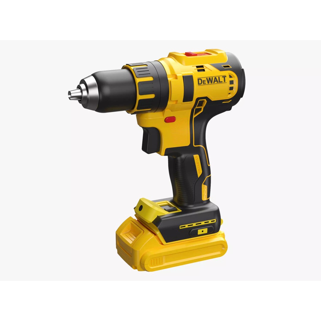 Hand Drill 3D Model – Industrial Tool, FBX, OBJ, Game-Ready - View 2