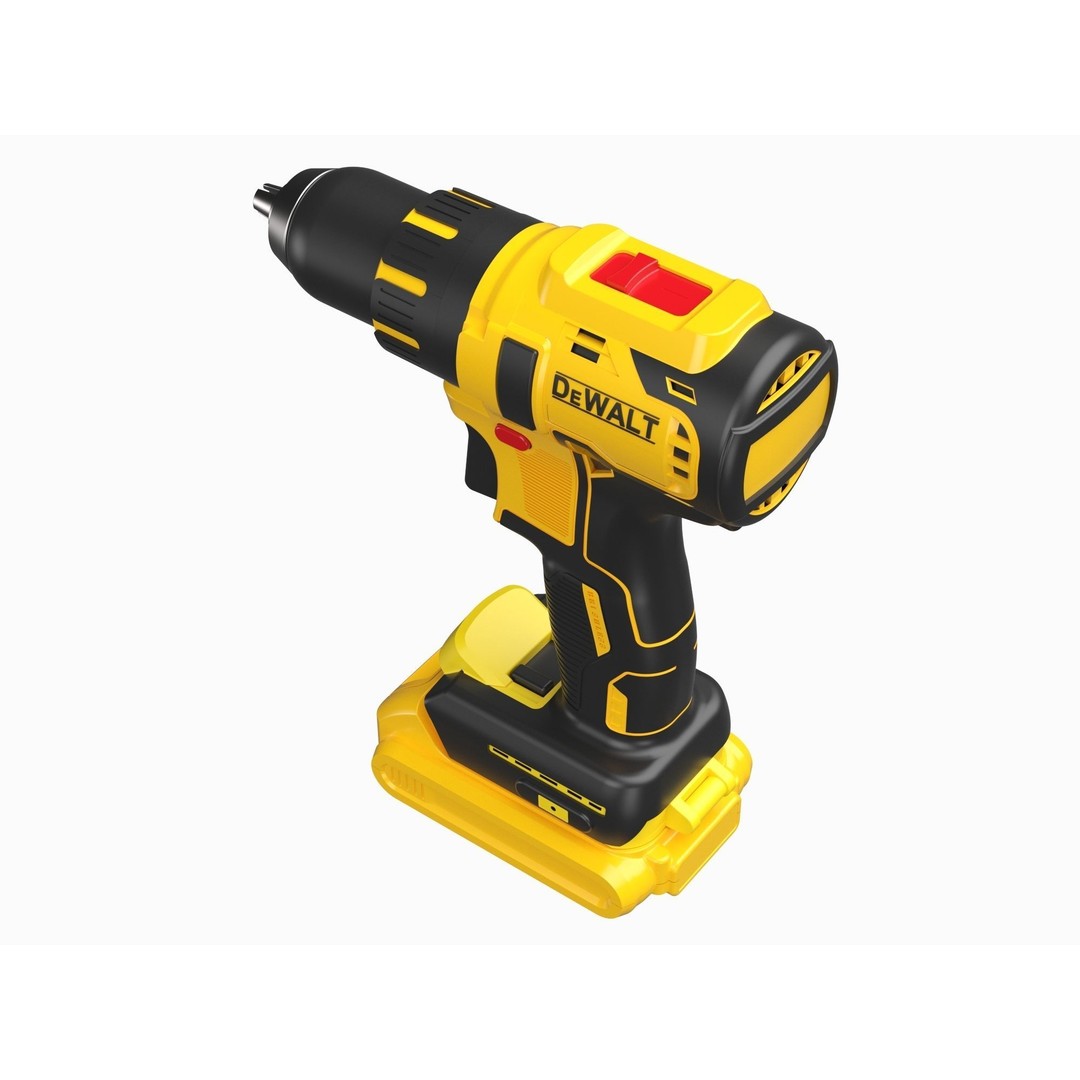 Hand Drill 3D Model – Industrial Tool, FBX, OBJ, Game-Ready - View 5