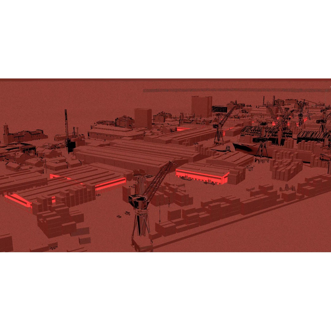 Industrial Container Port 3D Model – Detailed Maritime Environment, FBX, OBJ - View 22