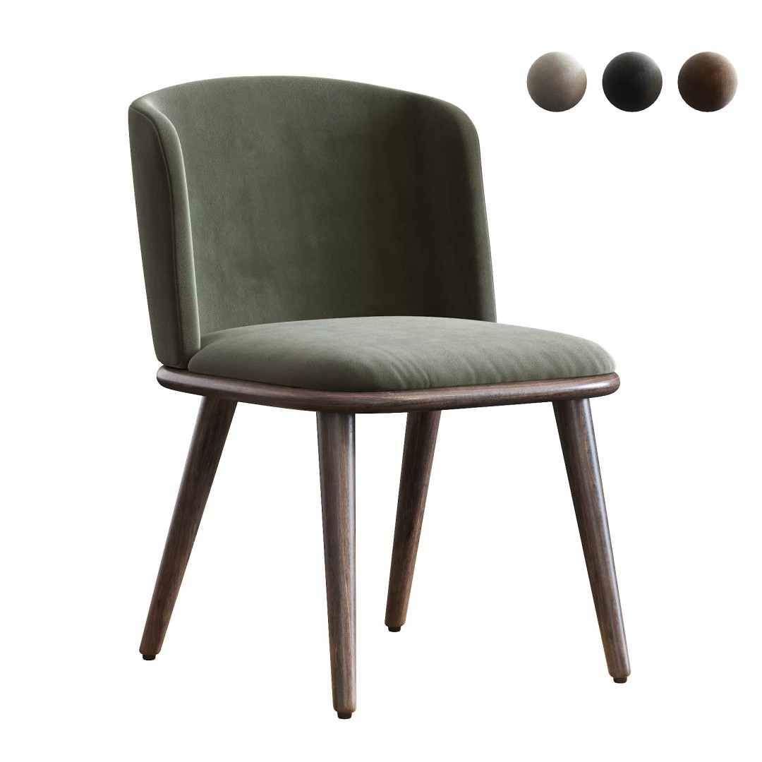 Arven L 3D Model – Contemporary Dining Chair, PBR Textures - View 13