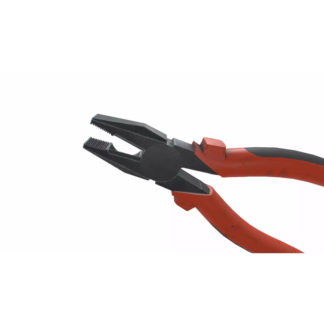 Old Lineman Pliers 3D Model – Low Poly PBR Game Asset, FBX, OBJ - View 10