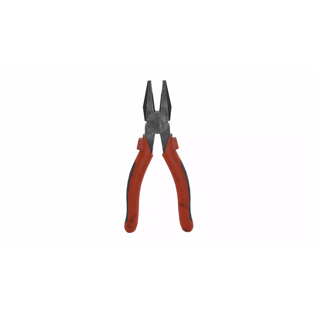 Old Lineman Pliers 3D Model – Low Poly PBR Game Asset, FBX, OBJ - View 13