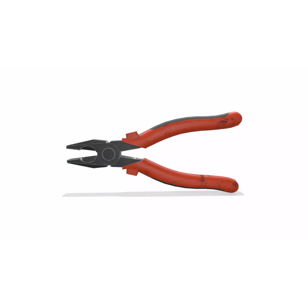 Old Lineman Pliers 3D Model – Low Poly PBR Game Asset, FBX, OBJ - View 16