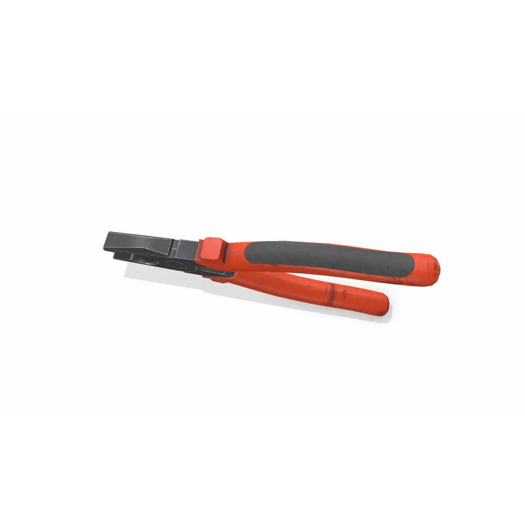 Old Lineman Pliers 3D Model – Low Poly PBR Game Asset, FBX, OBJ - View 17