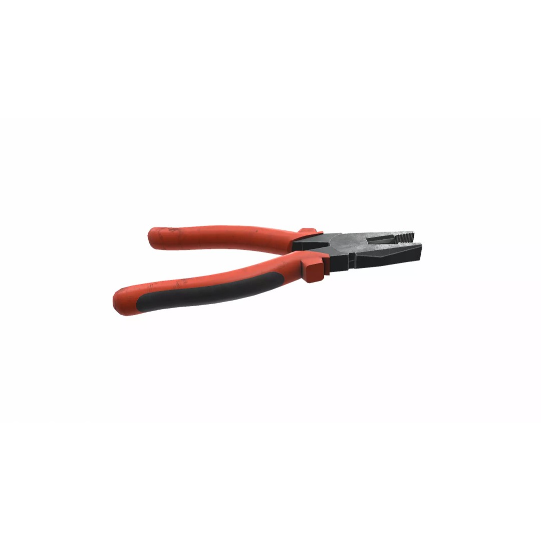Old Lineman Pliers 3D Model – Low Poly PBR Game Asset, FBX, OBJ - View 19