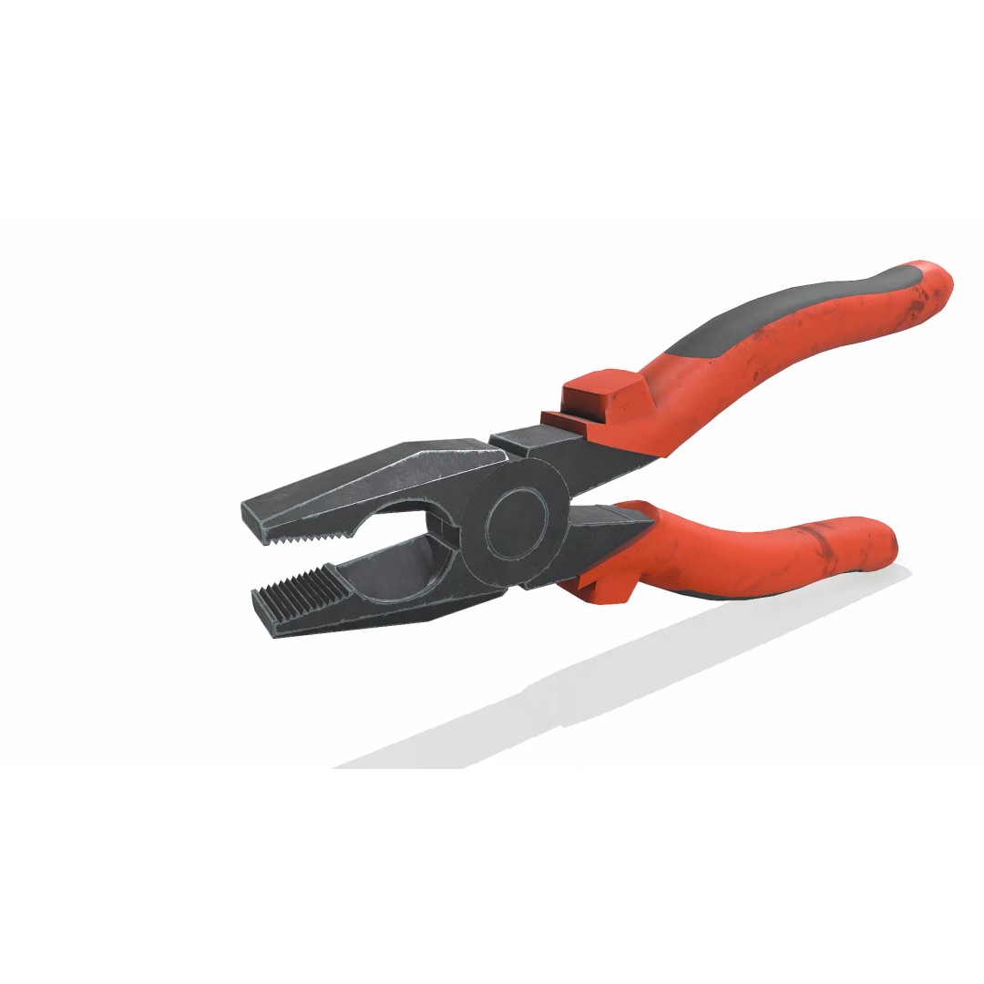Old Lineman Pliers 3D Model – Low Poly PBR Game Asset, FBX, OBJ - View 21