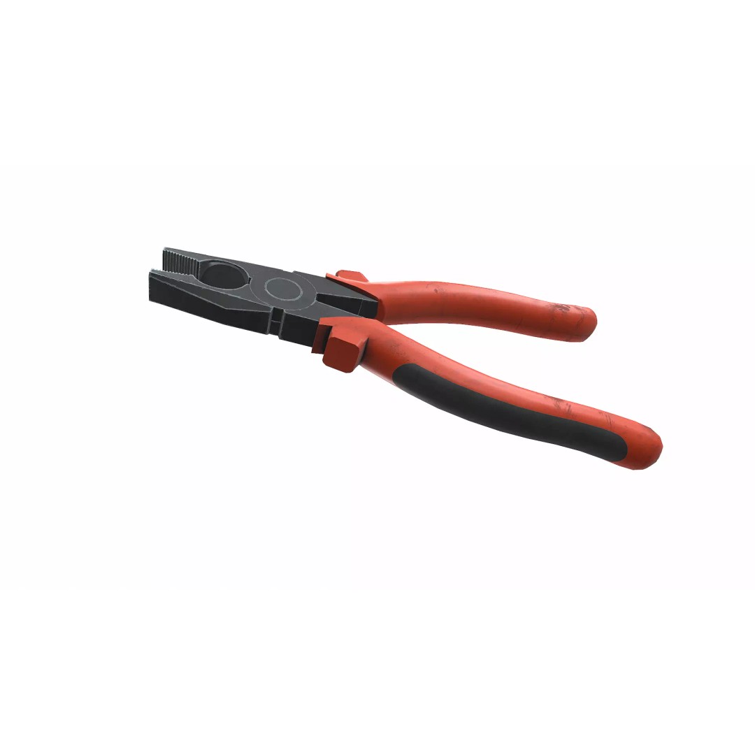 Old Lineman Pliers 3D Model – Low Poly PBR Game Asset, FBX, OBJ - View 23