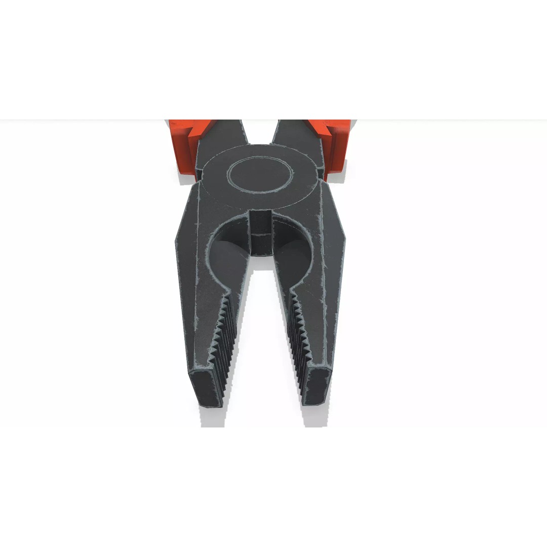 Old Lineman Pliers 3D Model – Low Poly PBR Game Asset, FBX, OBJ - View 8