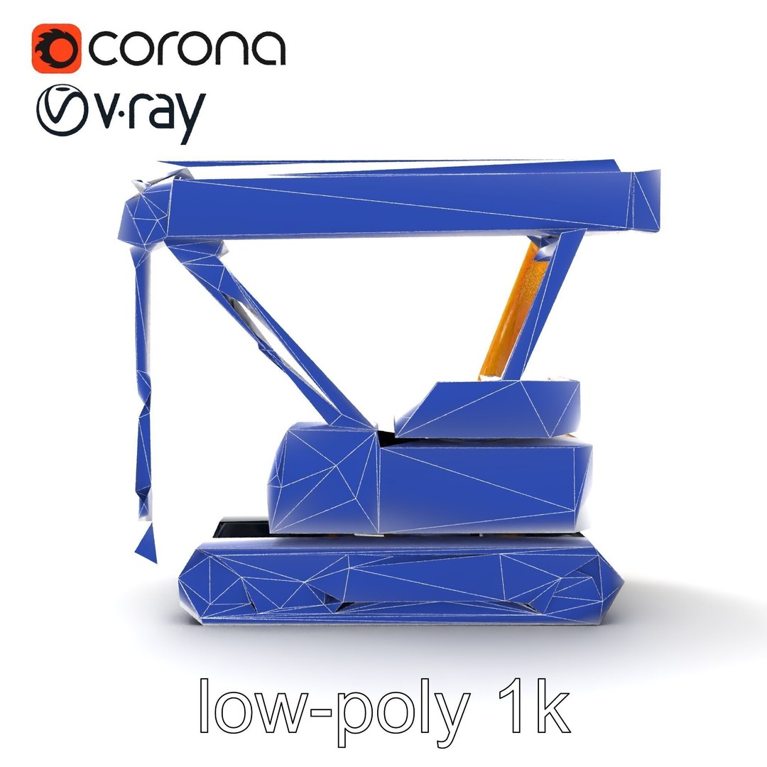 Industrial Stacker Crane 3D Model – Low Poly PBR Game Asset, FBX
