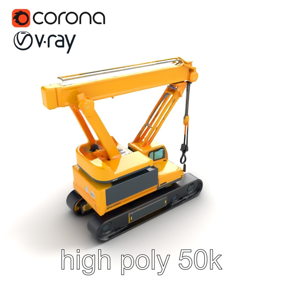 Industrial Stacker Crane 3D Model – Low Poly PBR Game Asset, FBX - View 11