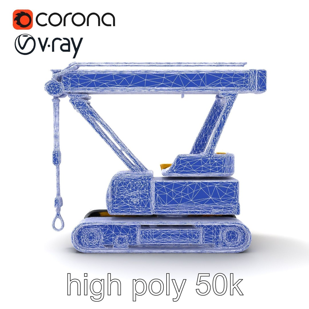 Industrial Stacker Crane 3D Model – Low Poly PBR Game Asset, FBX - View 22
