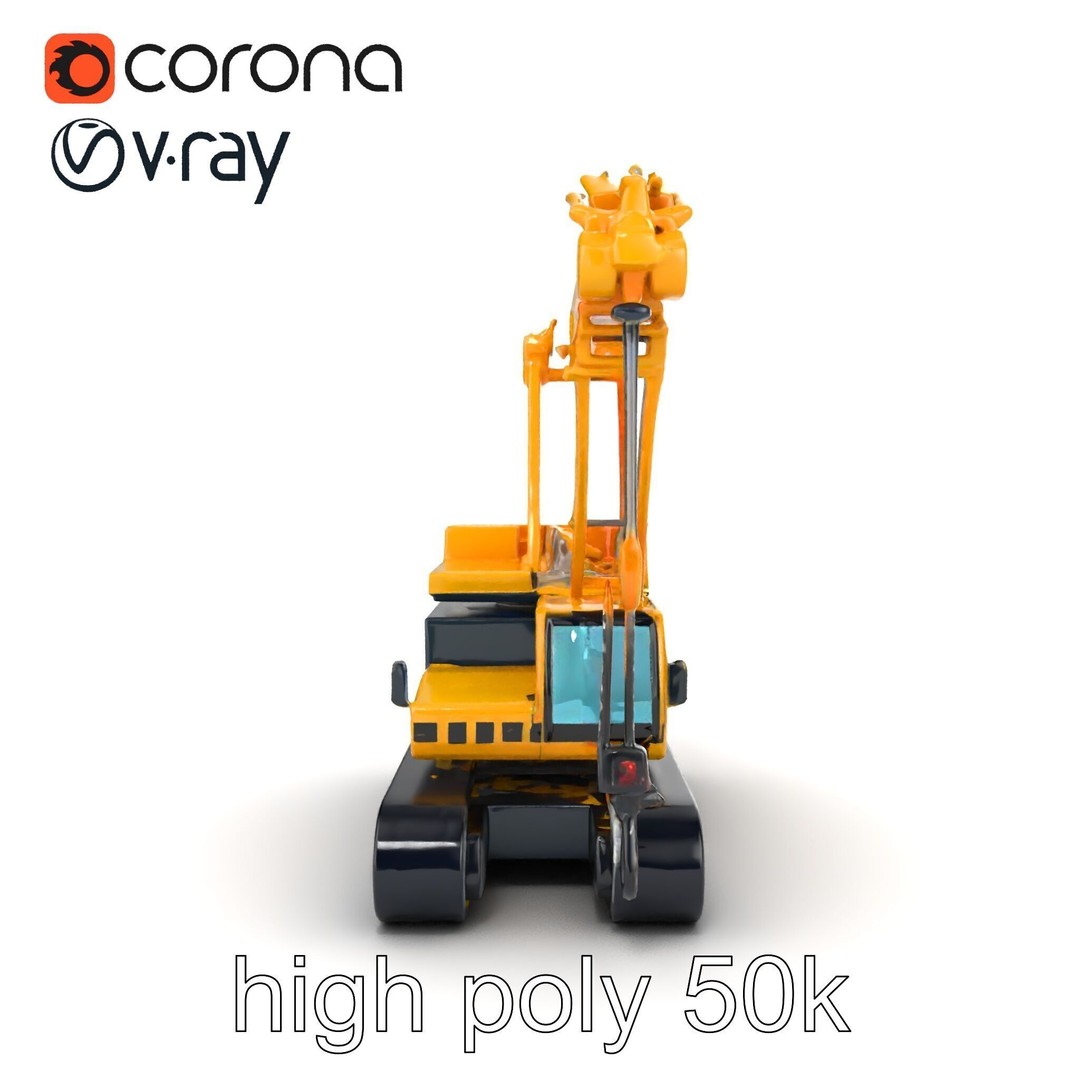 Industrial Stacker Crane 3D Model – Low Poly PBR Game Asset, FBX - View 28