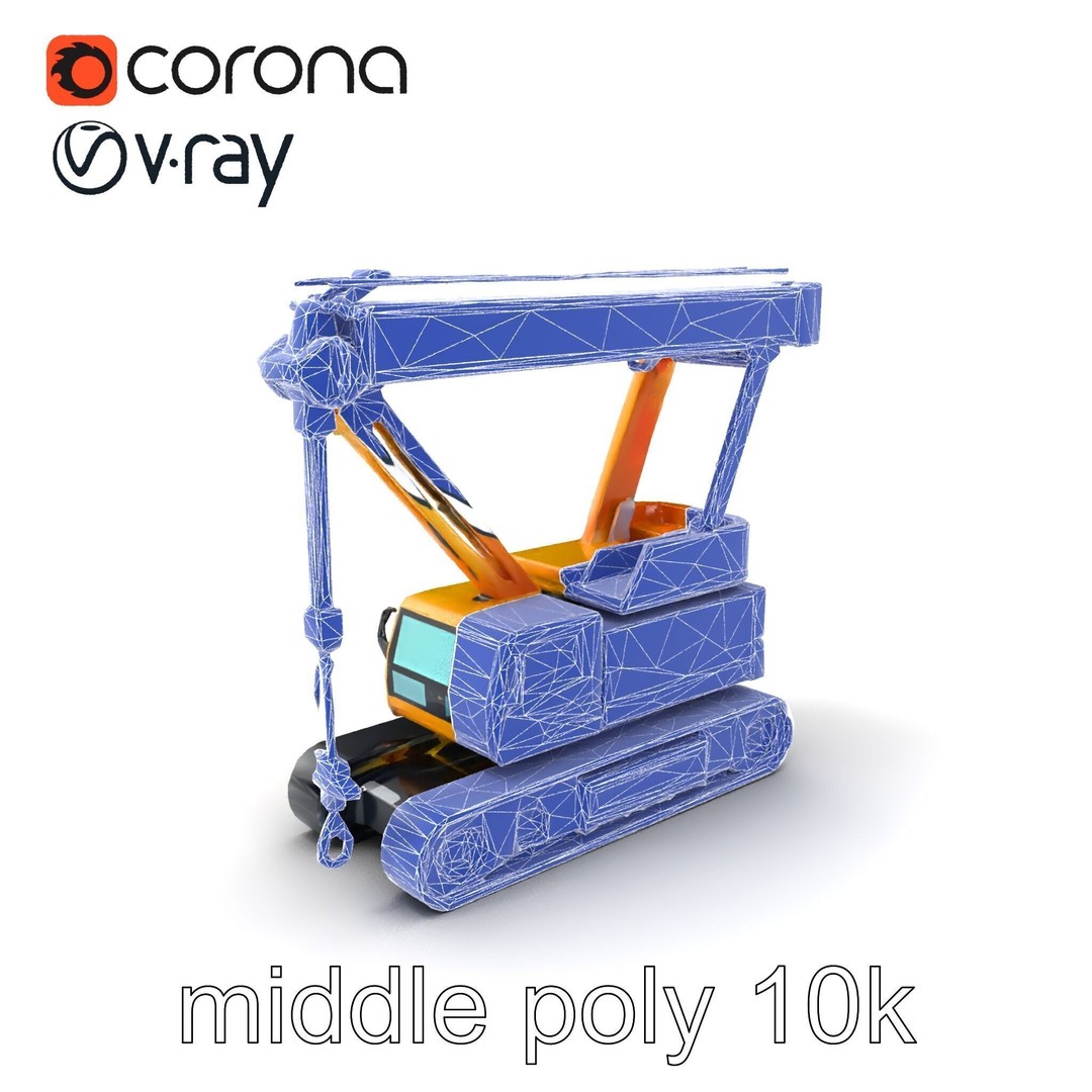 Industrial Stacker Crane 3D Model – Low Poly PBR Game Asset, FBX - View 7