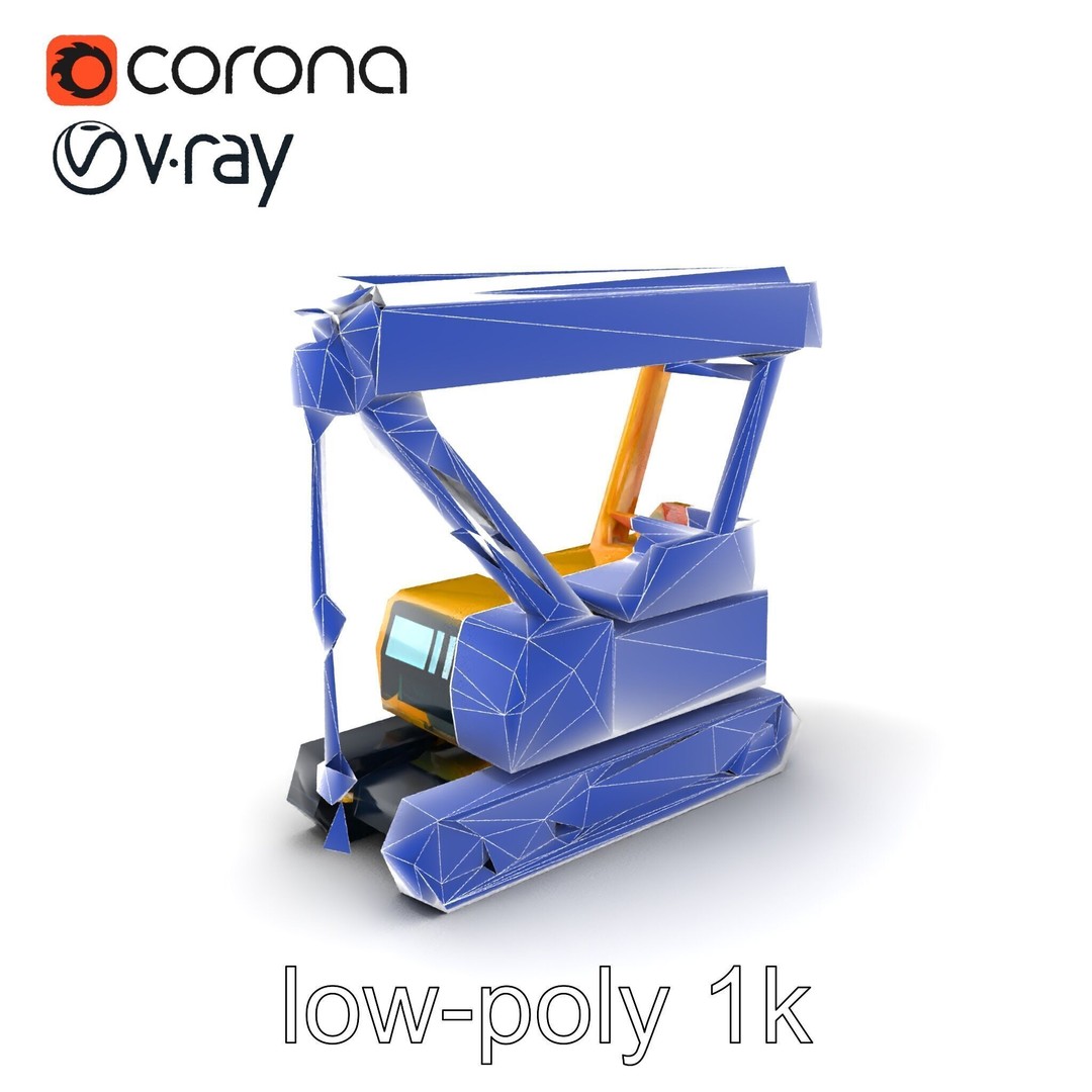 Industrial Stacker Crane 3D Model – Low Poly PBR Game Asset, FBX - View 8