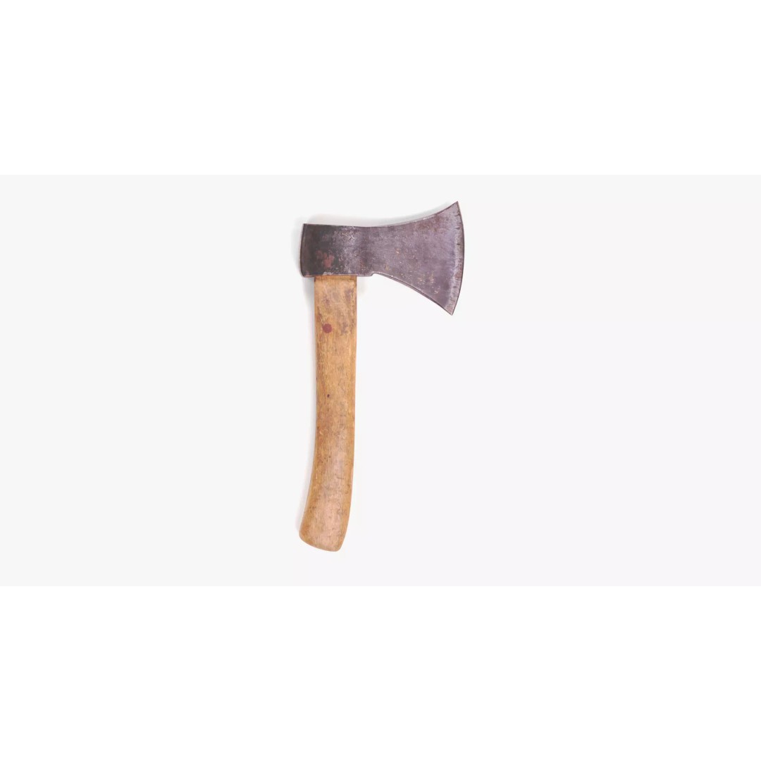 Axe 3D Model – Weathered Woodcutting Tool, PBR Textures, Blender