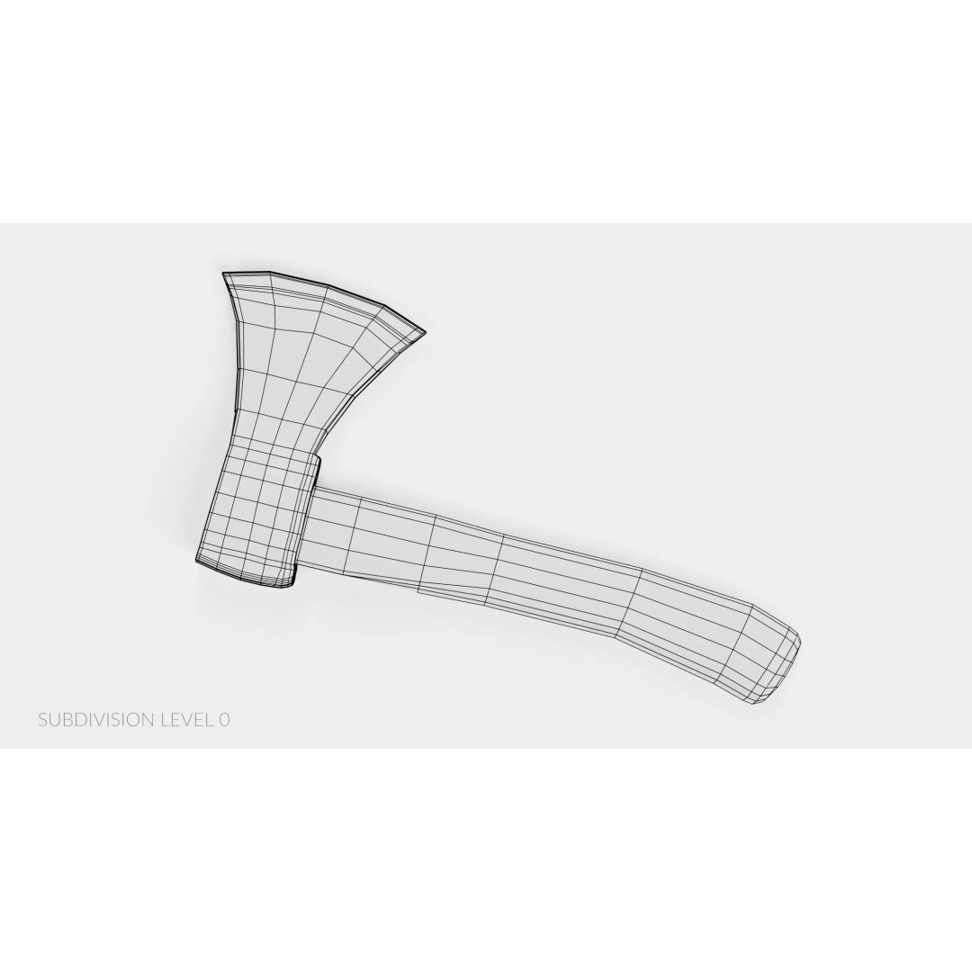 Axe 3D Model – Weathered Woodcutting Tool, PBR Textures, Blender - View 11