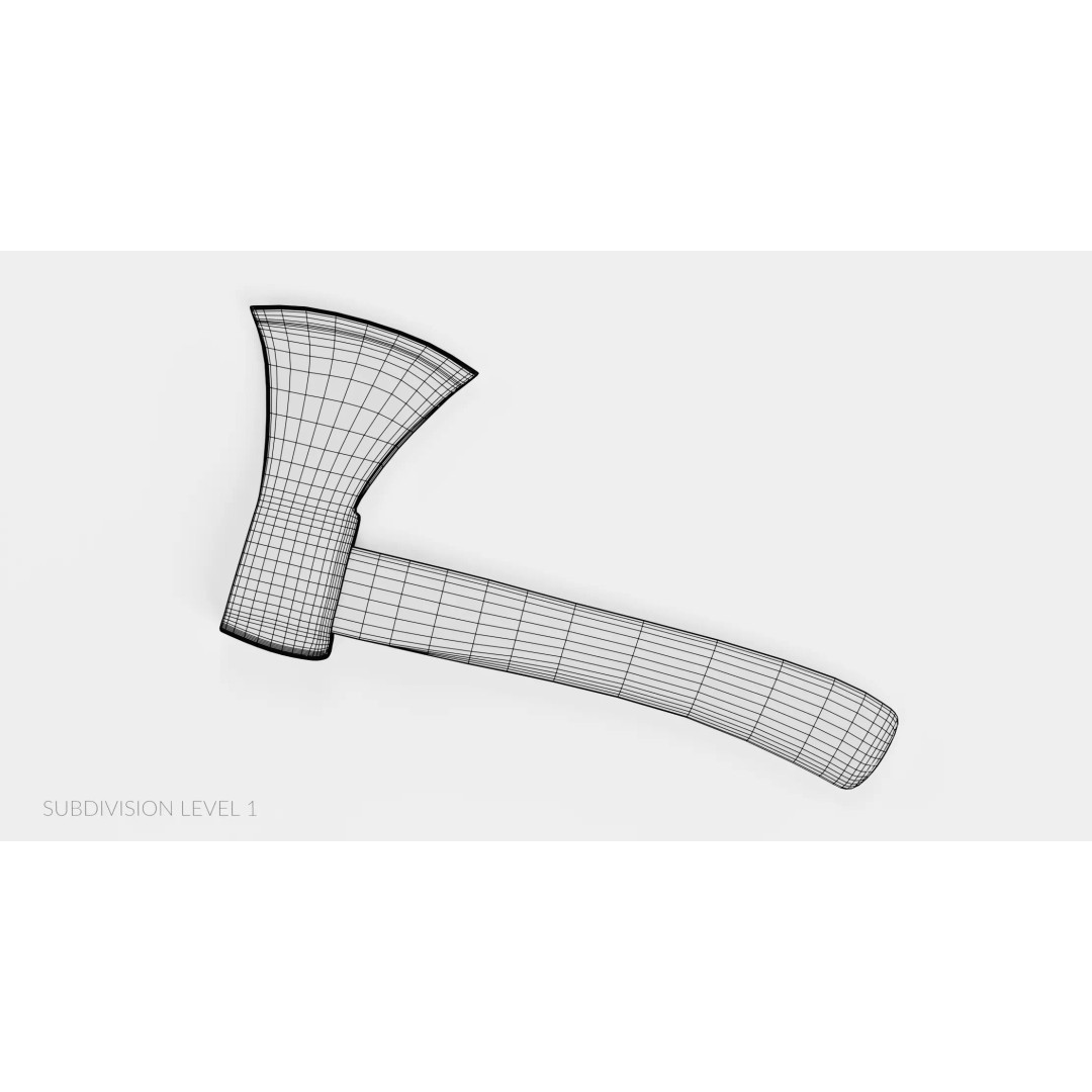 Axe 3D Model – Weathered Woodcutting Tool, PBR Textures, Blender - View 12