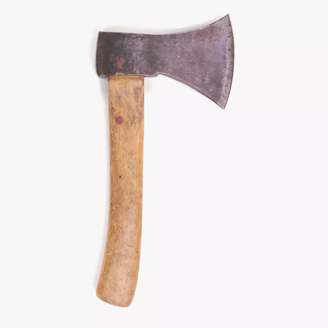 Axe 3D Model – Weathered Woodcutting Tool, PBR Textures, Blender - View 13