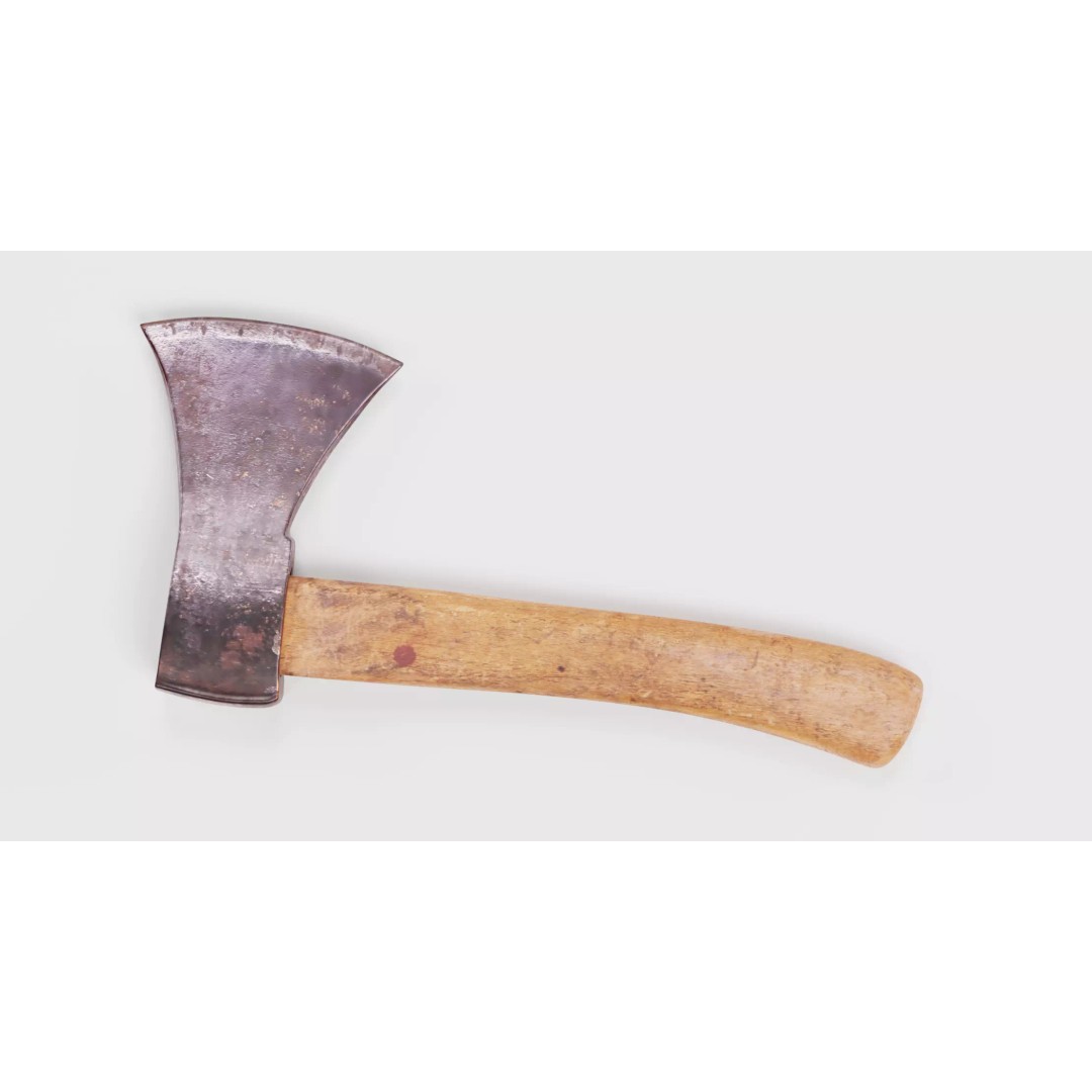 Axe 3D Model – Weathered Woodcutting Tool, PBR Textures, Blender - View 3