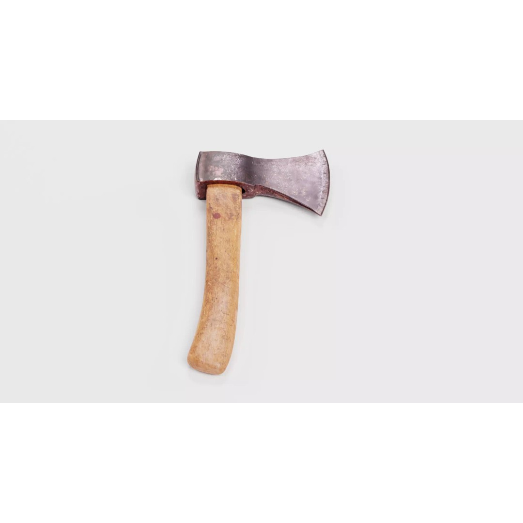 Axe 3D Model – Weathered Woodcutting Tool, PBR Textures, Blender - View 4
