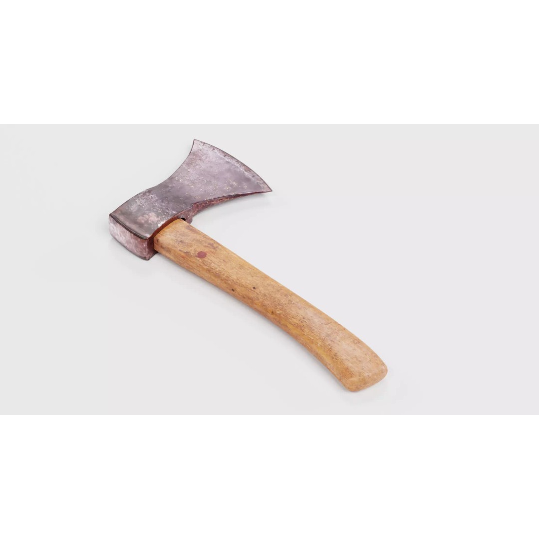 Axe 3D Model – Weathered Woodcutting Tool, PBR Textures, Blender - View 5
