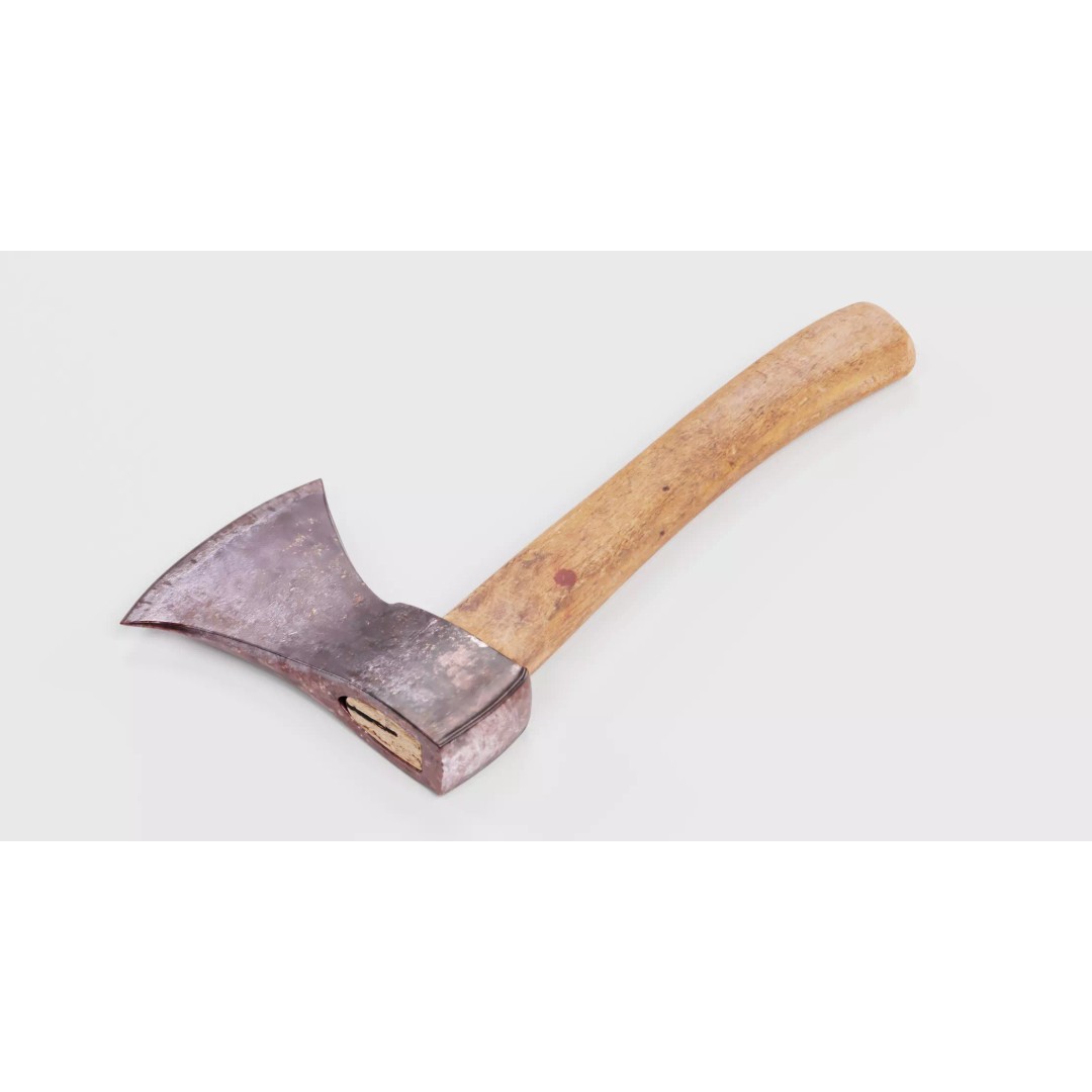 Axe 3D Model – Weathered Woodcutting Tool, PBR Textures, Blender - View 6