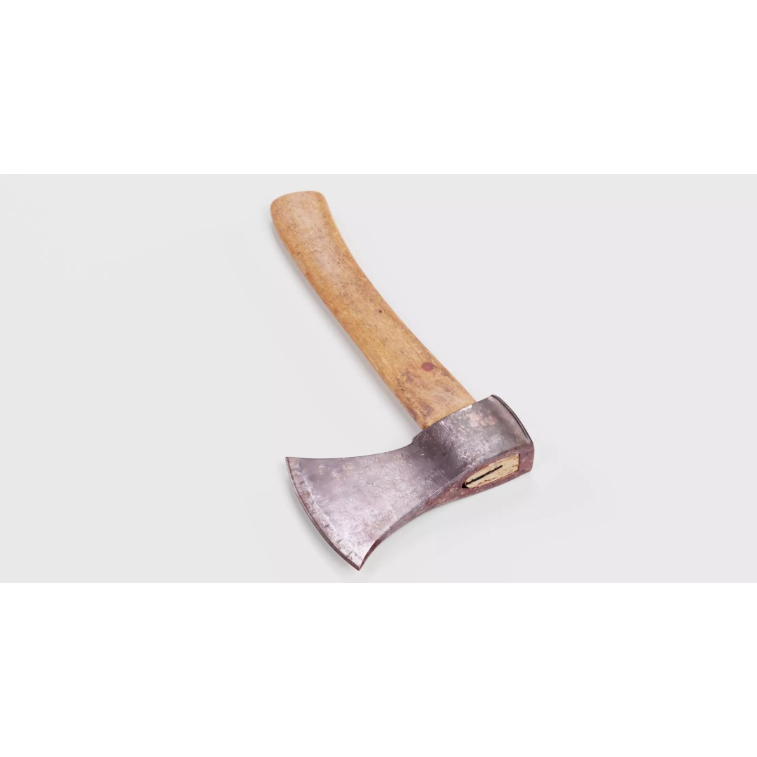 Axe 3D Model – Weathered Woodcutting Tool, PBR Textures, Blender - View 7