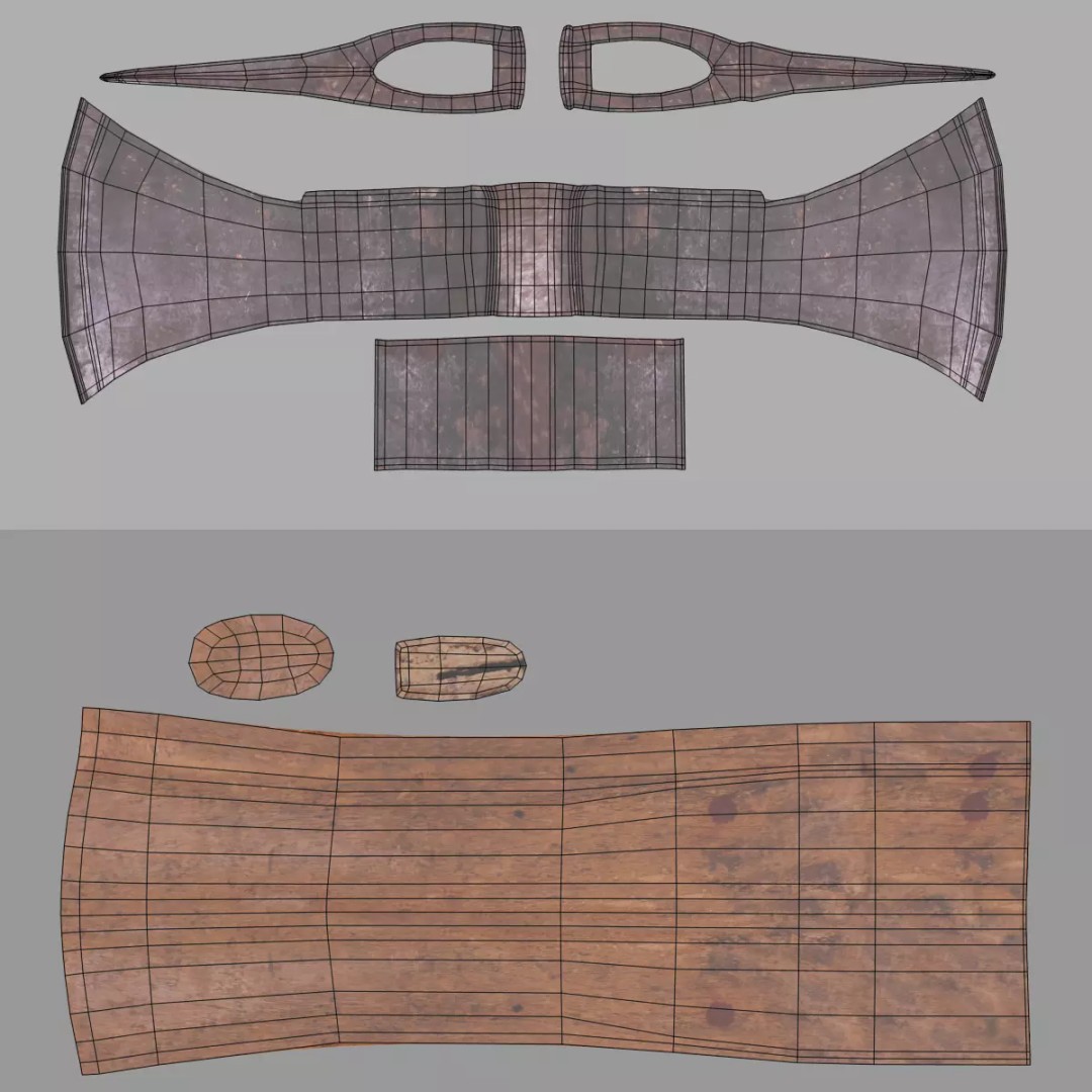 Axe 3D Model – Weathered Woodcutting Tool, PBR Textures, Blender - View 8