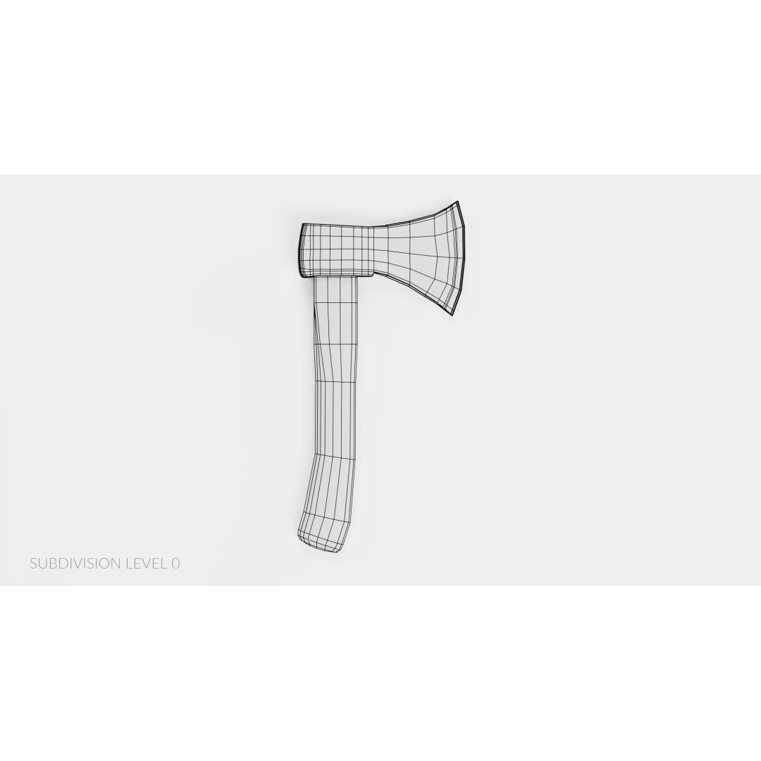 Axe 3D Model – Weathered Woodcutting Tool, PBR Textures, Blender - View 9