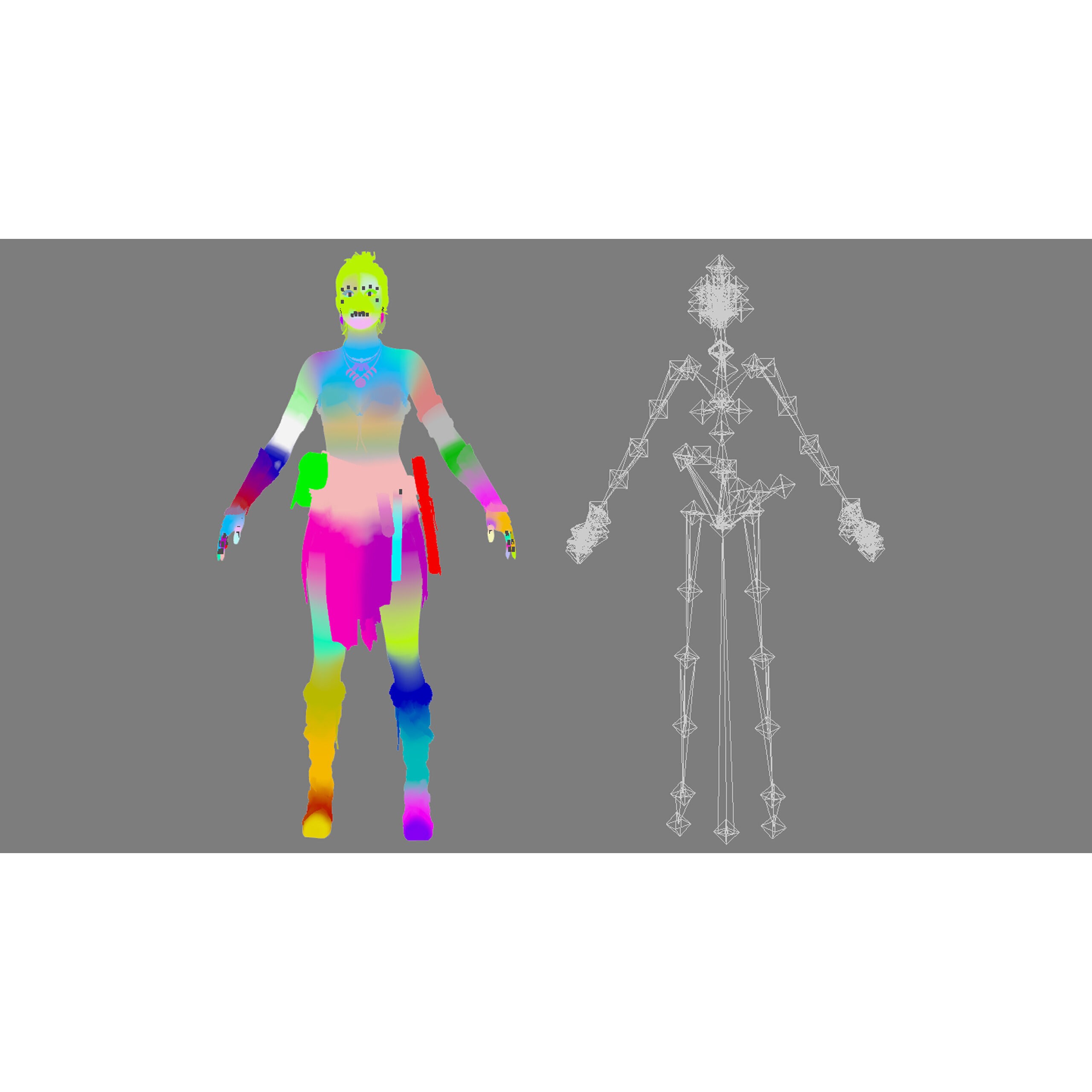 Barbarian Female Warrior - Low-Poly Game-Ready 3D Model - View 31