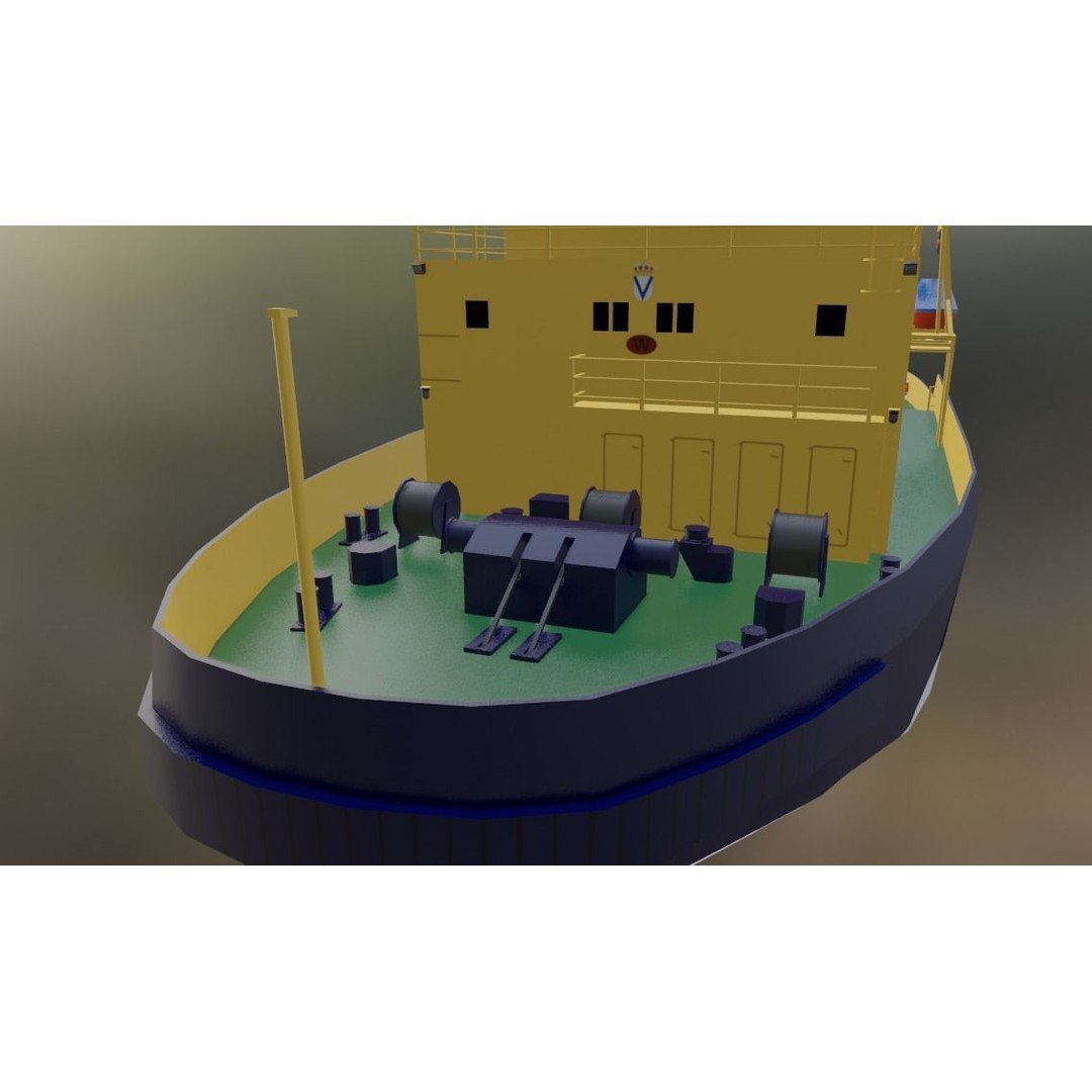 Swedish Icebreaker Ale 3D Model – Low Poly Vessel, Blender/OBJ - View 11