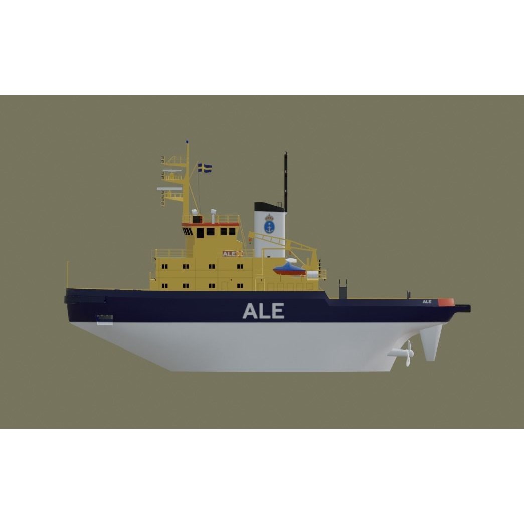 Swedish Icebreaker Ale 3D Model – Low Poly Vessel, Blender/OBJ - View 3