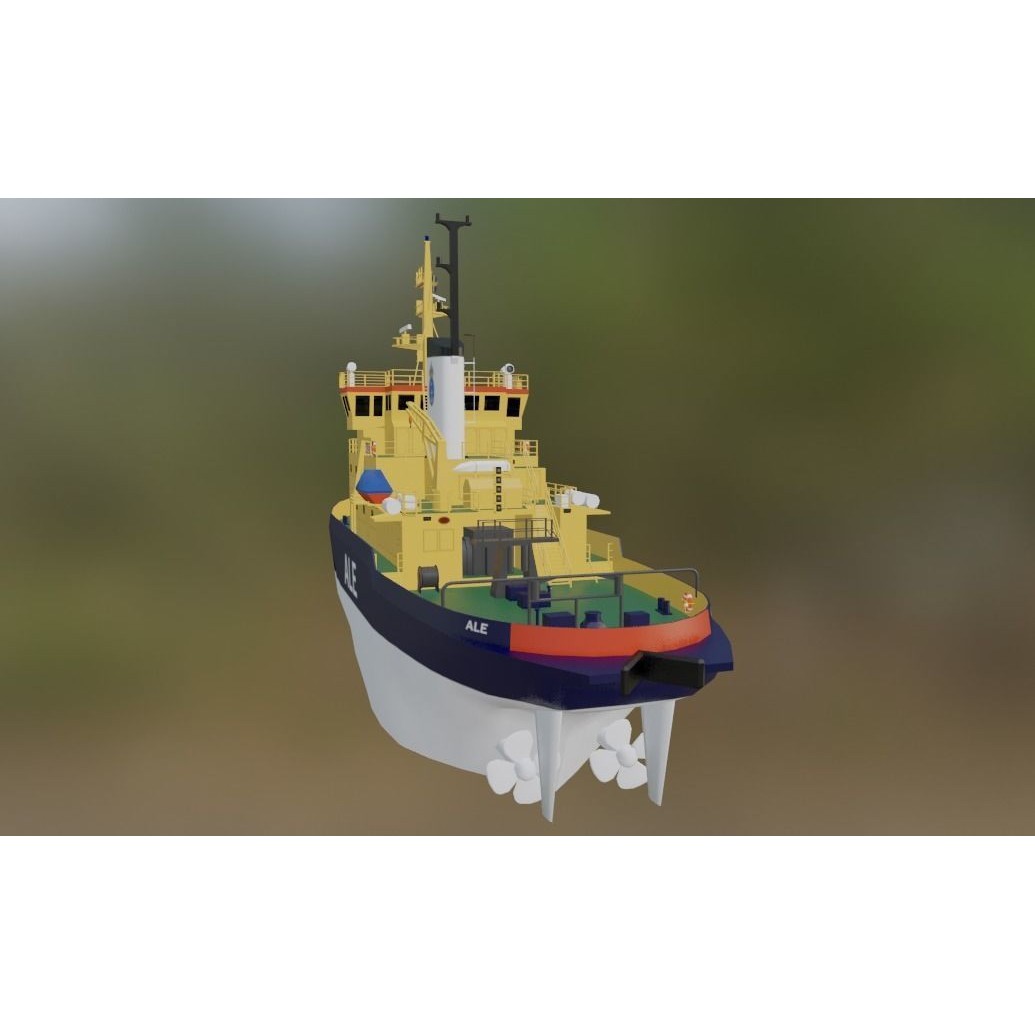 Swedish Icebreaker Ale 3D Model – Low Poly Vessel, Blender/OBJ - View 4