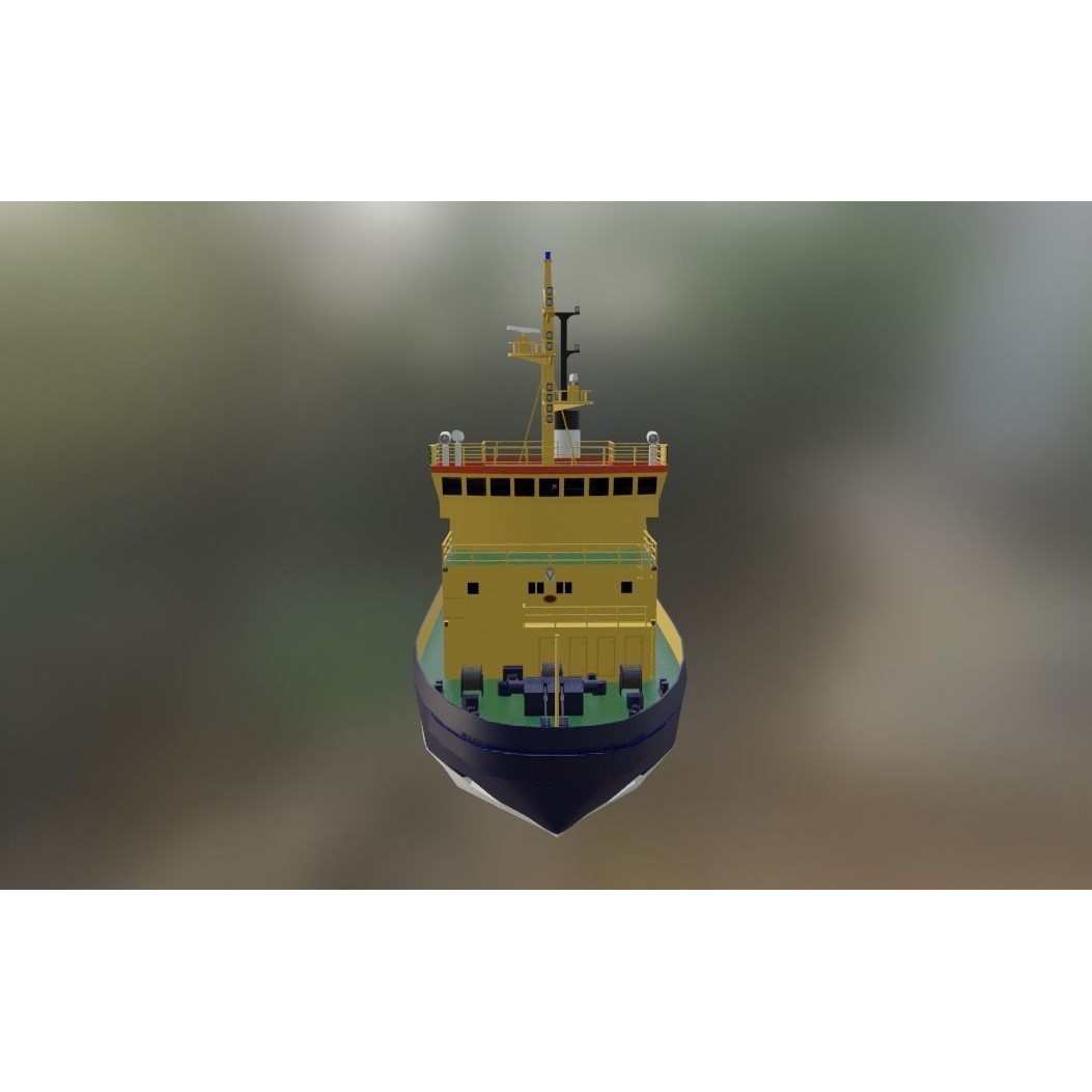 Swedish Icebreaker Ale 3D Model – Low Poly Vessel, Blender/OBJ - View 6