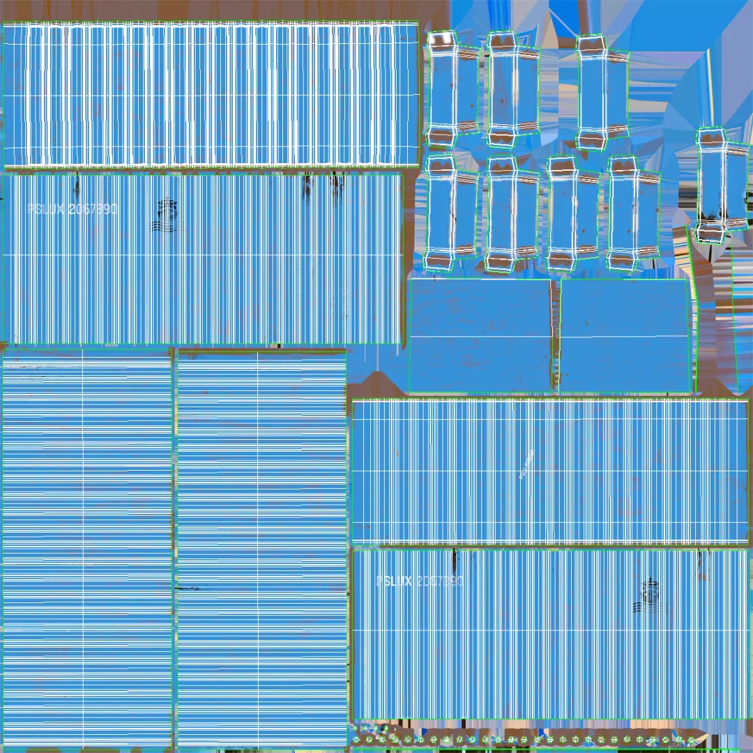 20-Foot Intermodal Shipping Container 3D Model – Low Poly PBR Asset, FBX - View 10