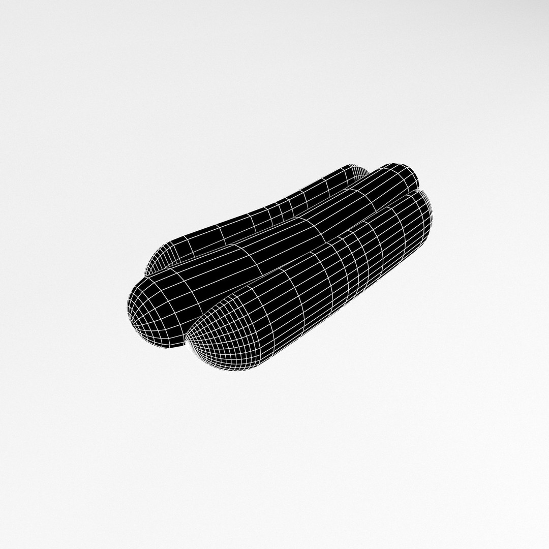 Hotdog 3D Model – Low Poly Food Asset, PBR Textures, FBX, OBJ - View 6