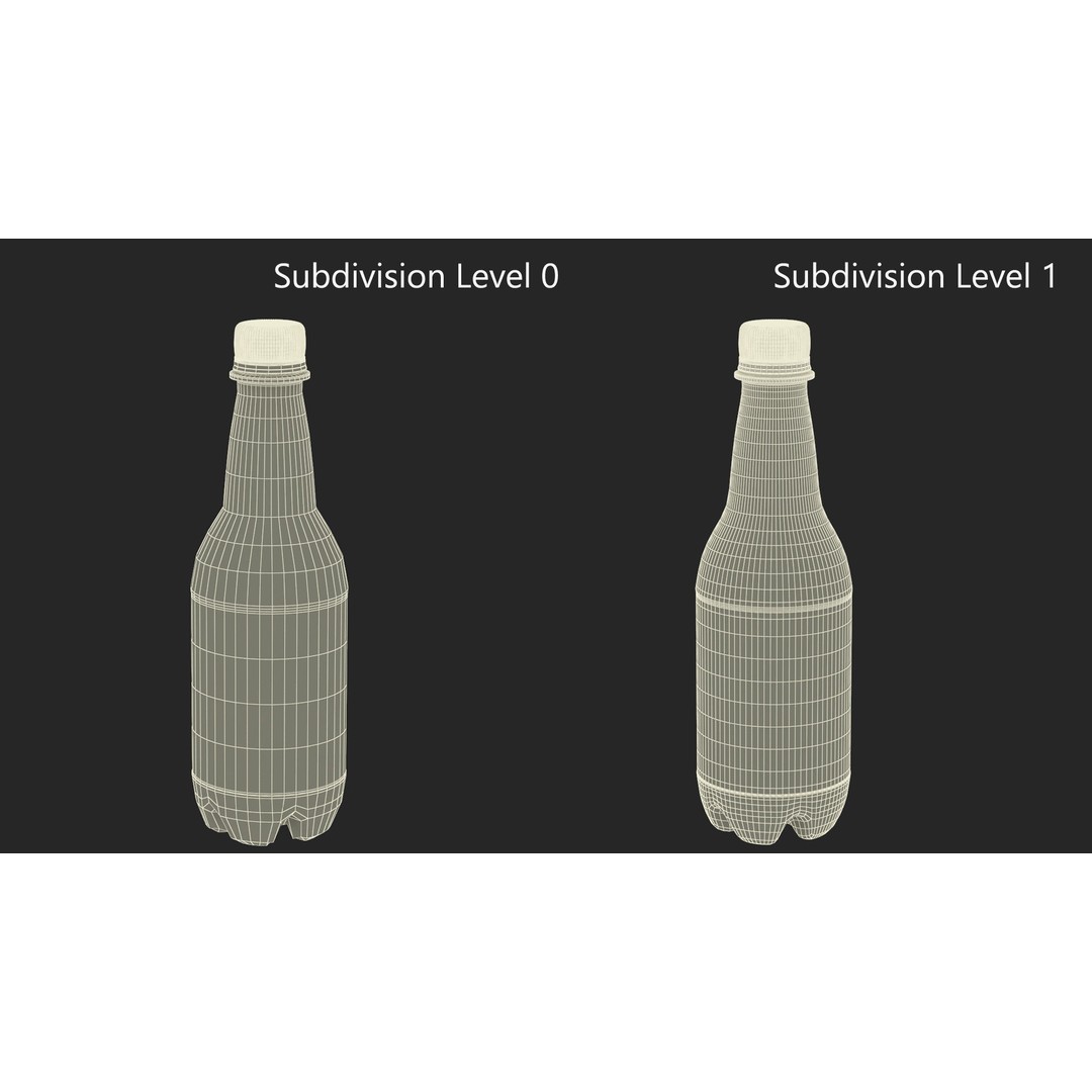 Mountain Dew Soft Drink Neon Bottle 3D Model – High Poly PBR Asset, FBX, OBJ - View 11