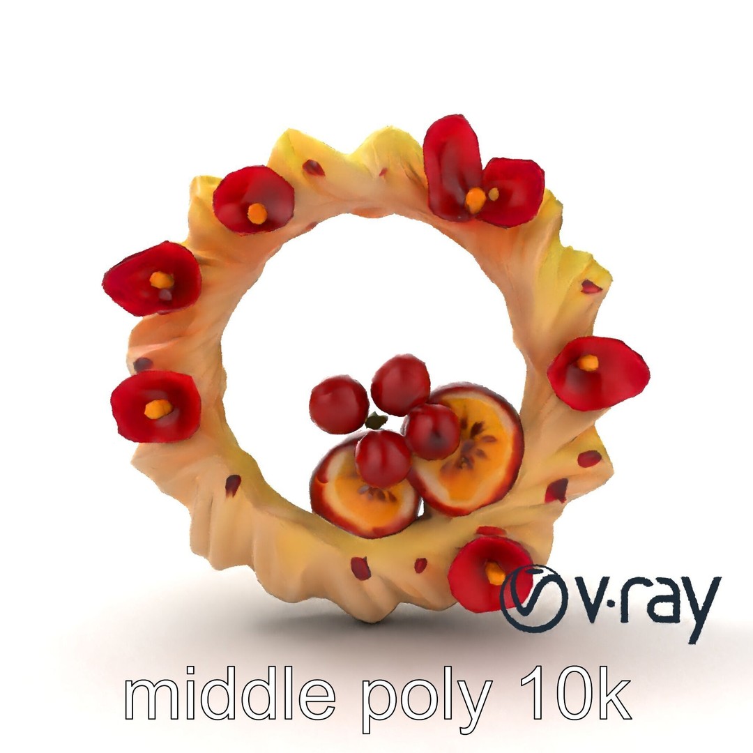 Star Shaped Meringue Ring Dessert 3D Model – Low Poly PBR Asset, FBX - View 18