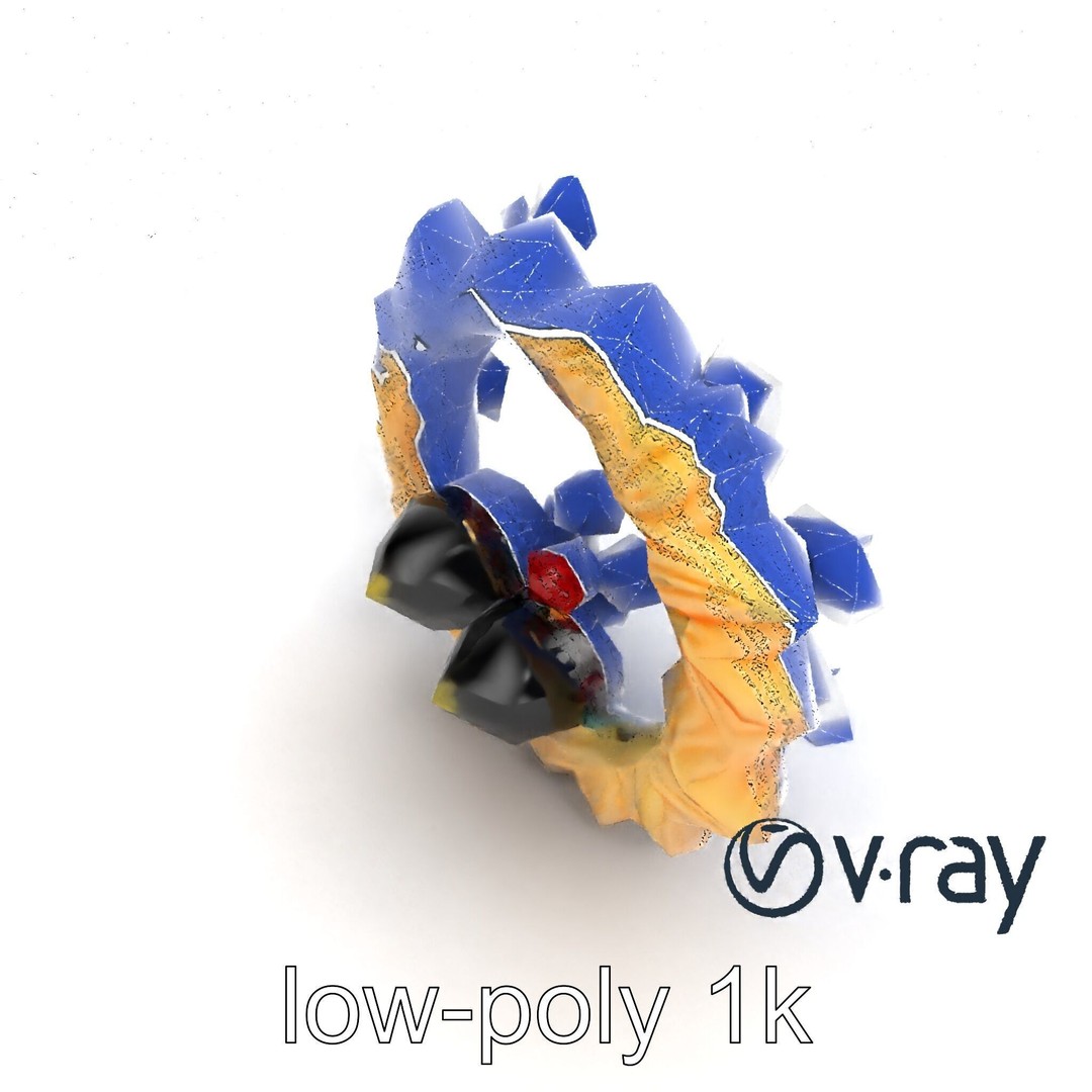 Star Shaped Meringue Ring Dessert 3D Model – Low Poly PBR Asset, FBX - View 23