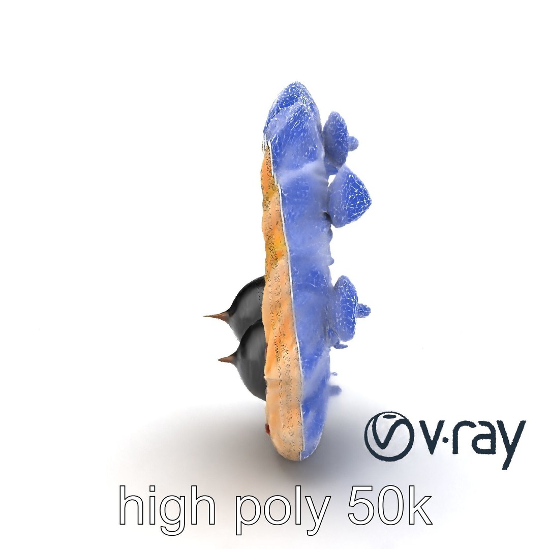 Star Shaped Meringue Ring Dessert 3D Model – Low Poly PBR Asset, FBX - View 25