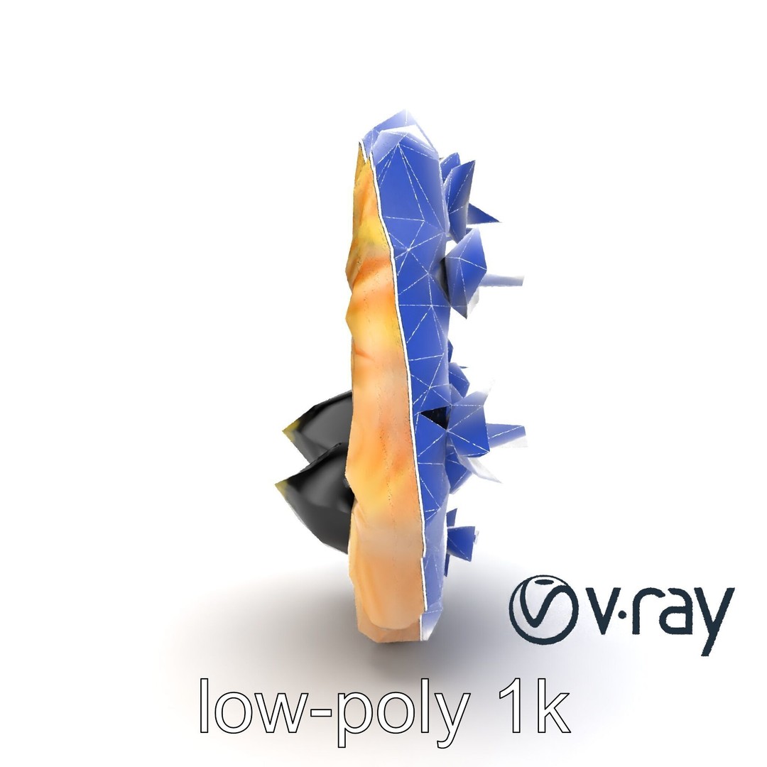 Star Shaped Meringue Ring Dessert 3D Model – Low Poly PBR Asset, FBX - View 29