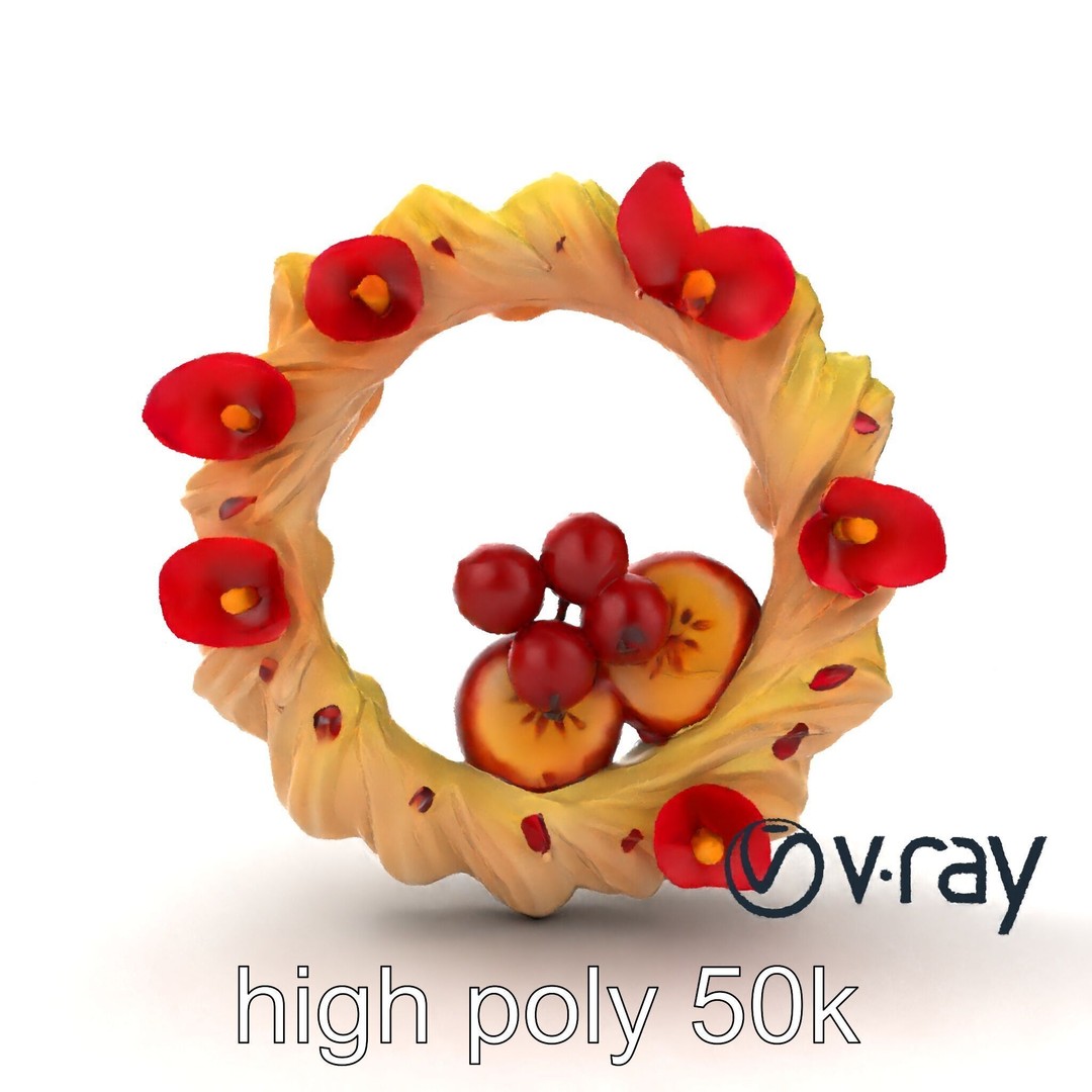 Star Shaped Meringue Ring Dessert 3D Model – Low Poly PBR Asset, FBX - View 31