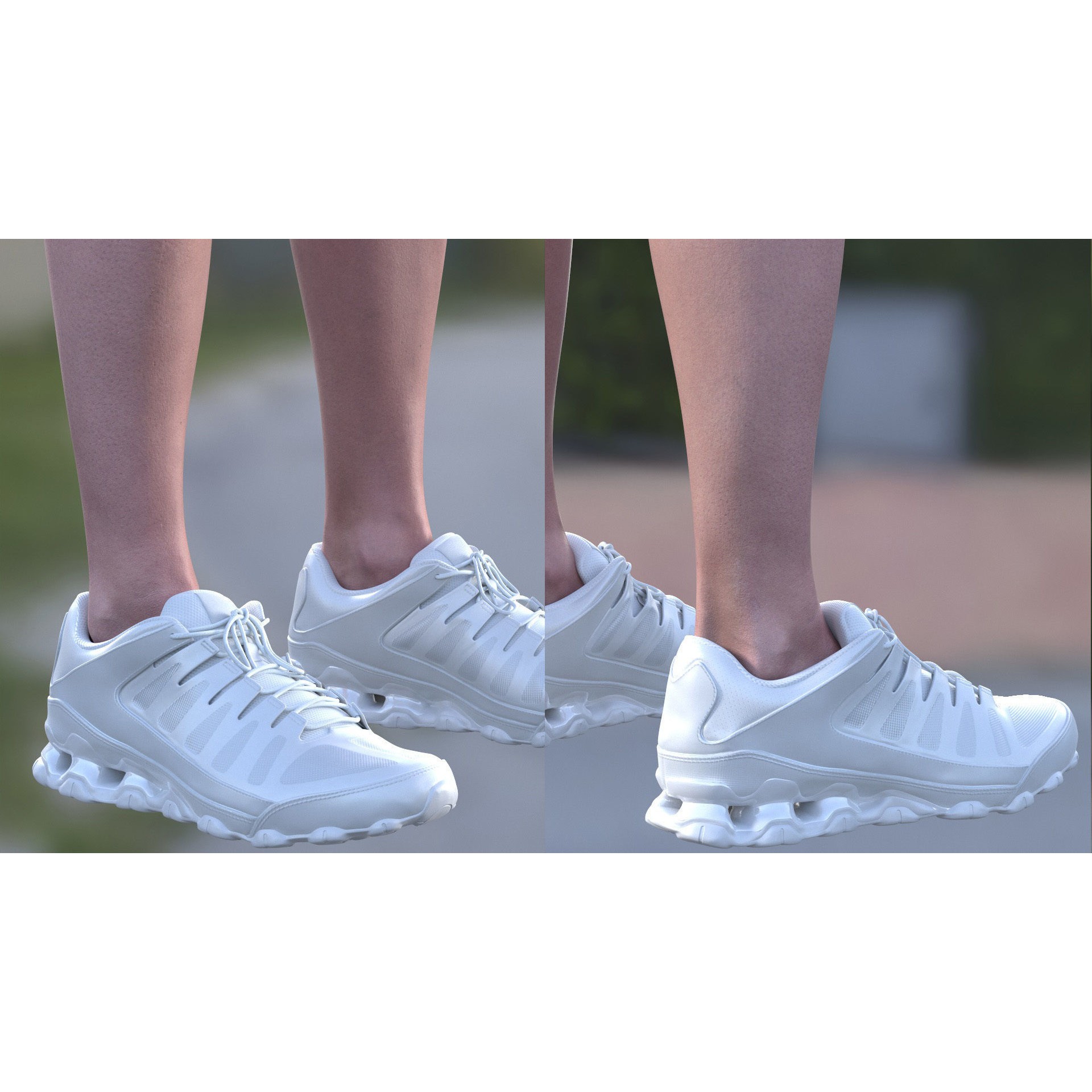 Woman - Summer Outfit - Low-Poly Game-Ready 3D Model - View 12