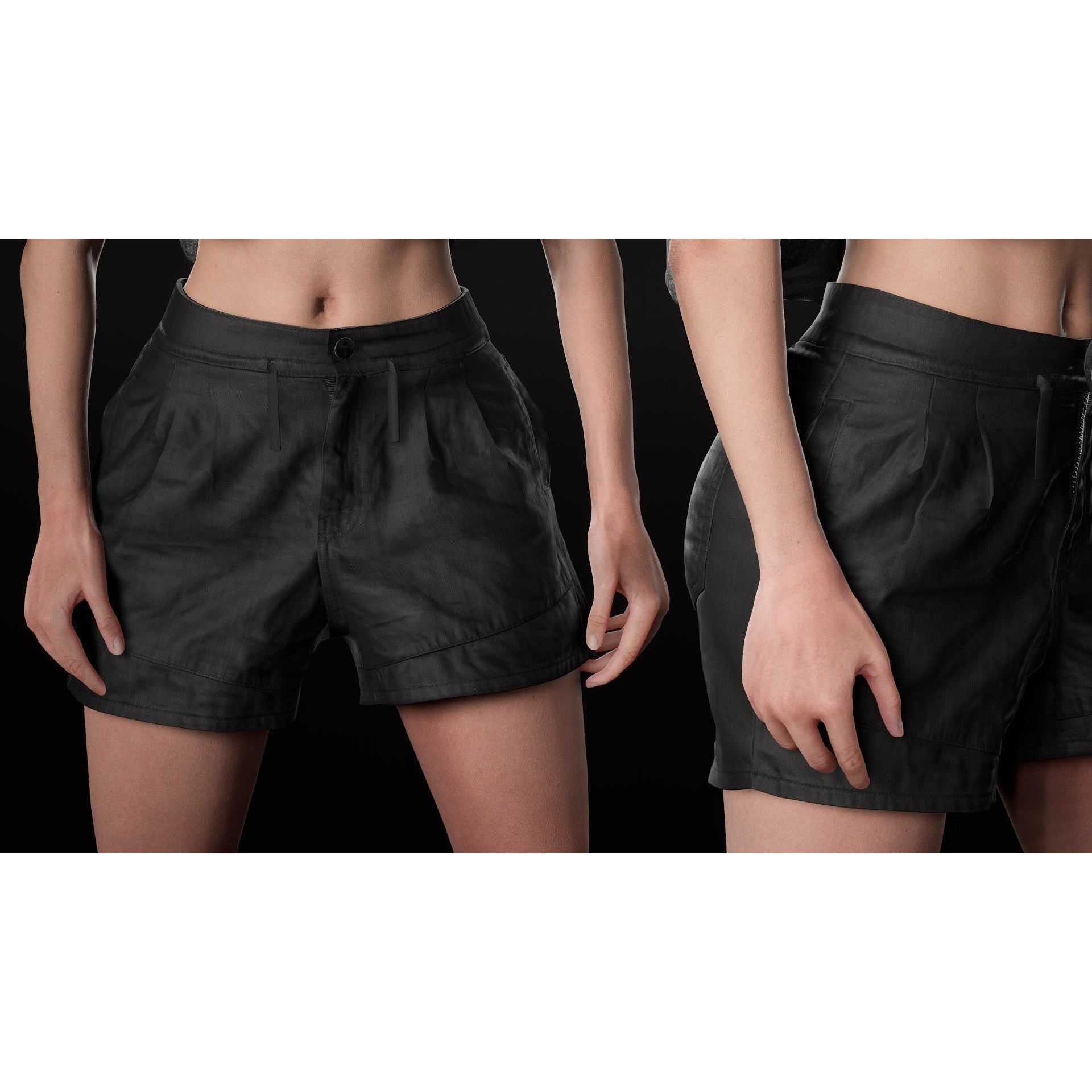 Woman - Summer Outfit - Low-Poly Game-Ready 3D Model - View 28
