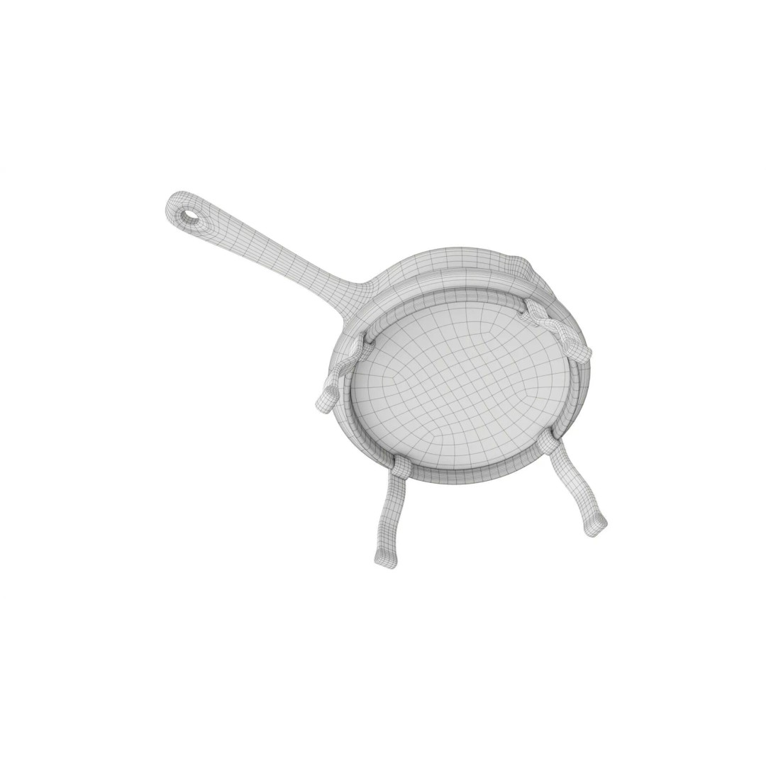 Omelette 3D Model – Realistic Skillet Cooking Asset, PBR Textures - View 10