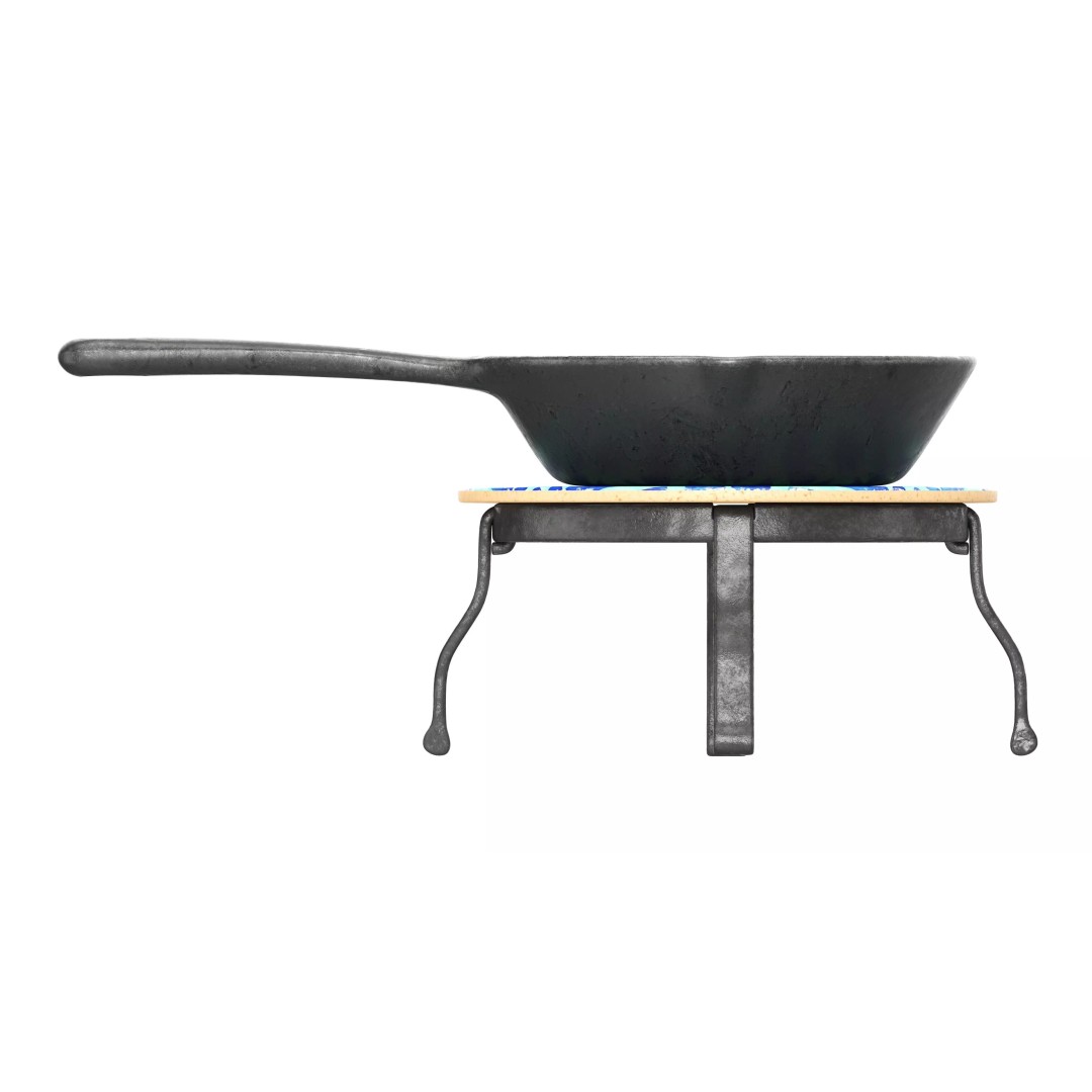 Omelette 3D Model – Realistic Skillet Cooking Asset, PBR Textures - View 5